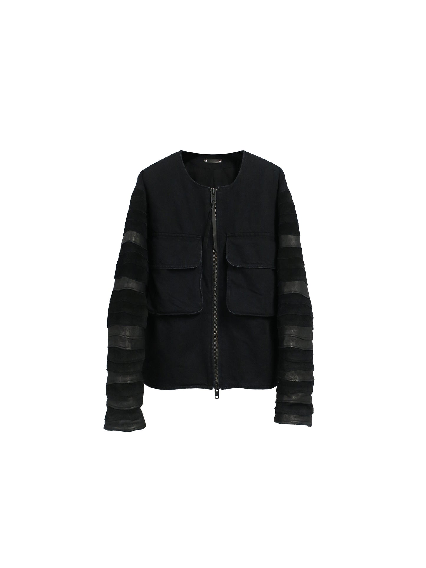WAVE LAYERED REBUILD  DENIM JACKET / BLACK
