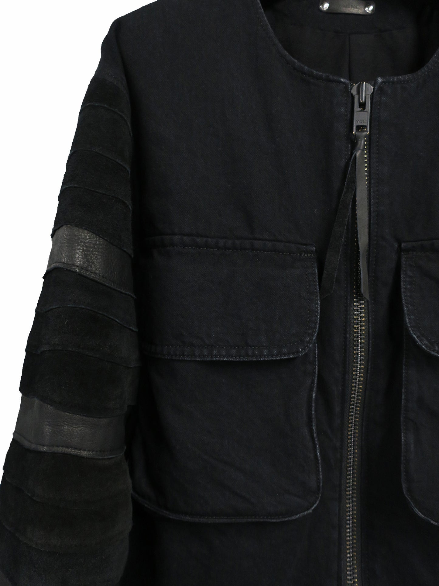 WAVE LAYERED REBUILD  DENIM JACKET / BLACK