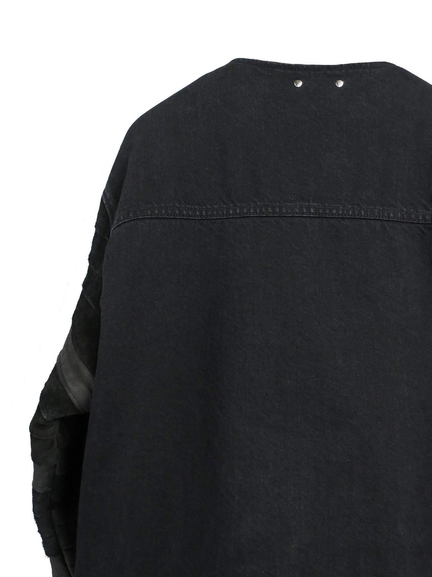 WAVE LAYERED REBUILD  DENIM JACKET / BLACK