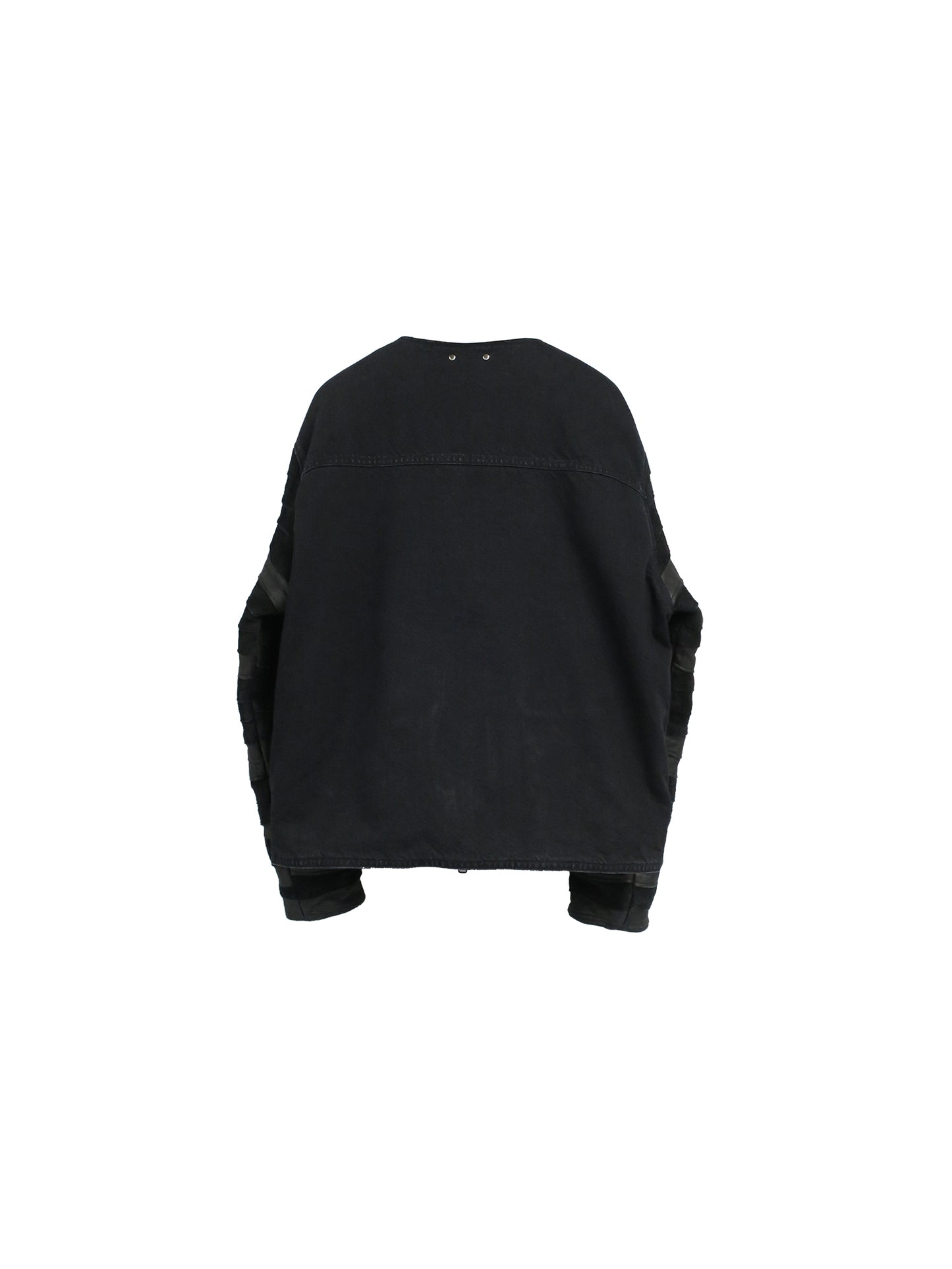 WAVE LAYERED REBUILD  DENIM JACKET / BLACK