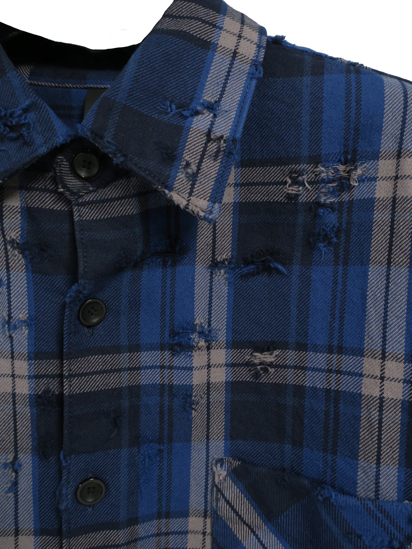 TONE EFFECT CHECK SHIRTS / BLUE-C