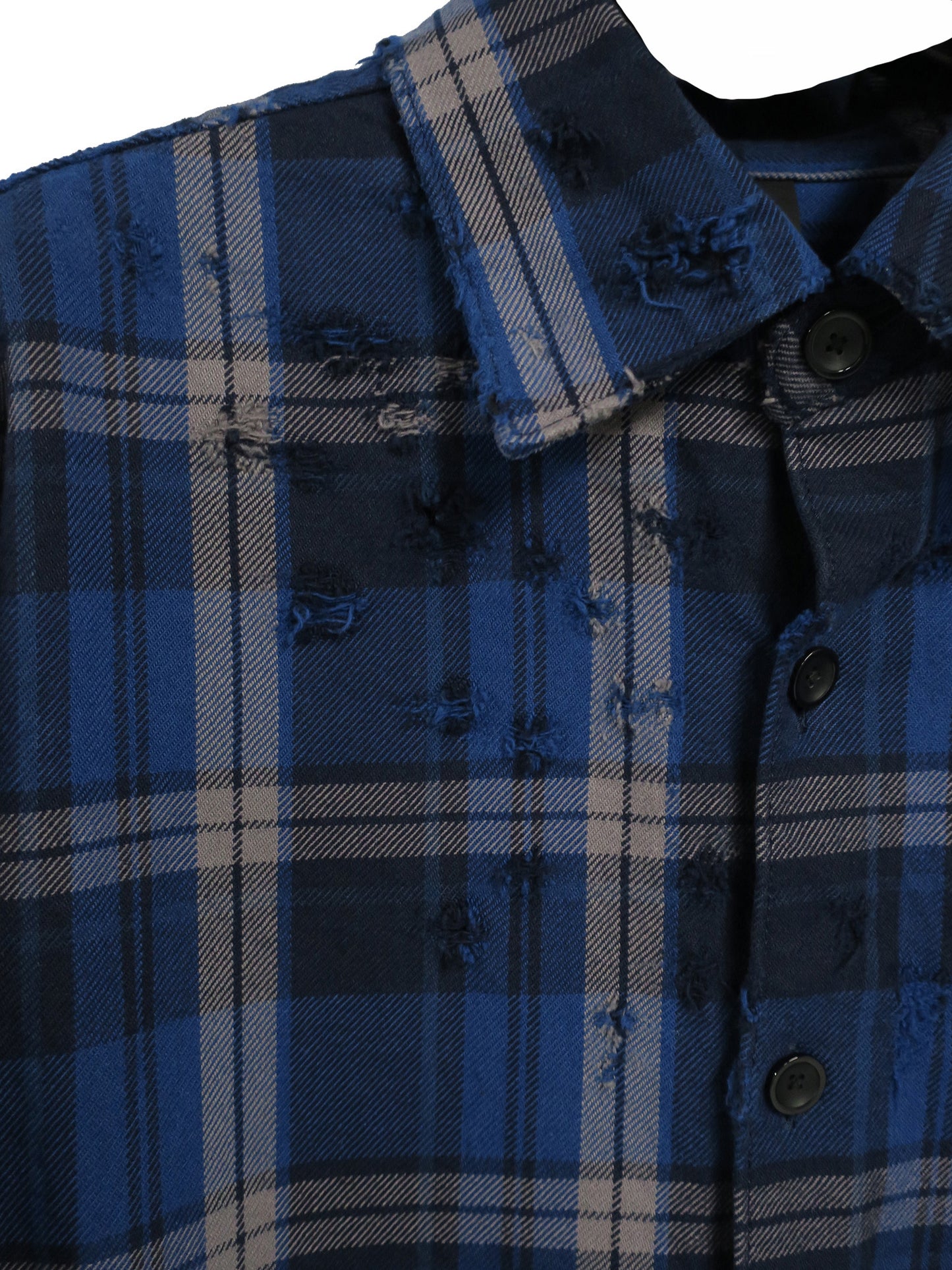 TONE EFFECT CHECK SHIRTS / BLUE-C
