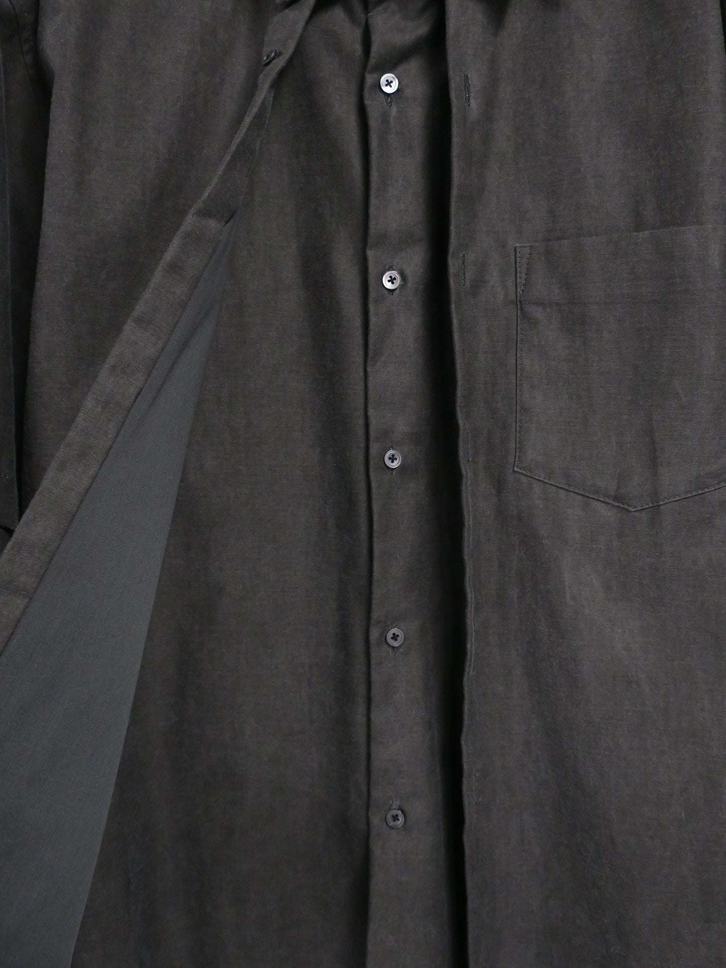 DYED LAYERED SHIRTS / BLACK