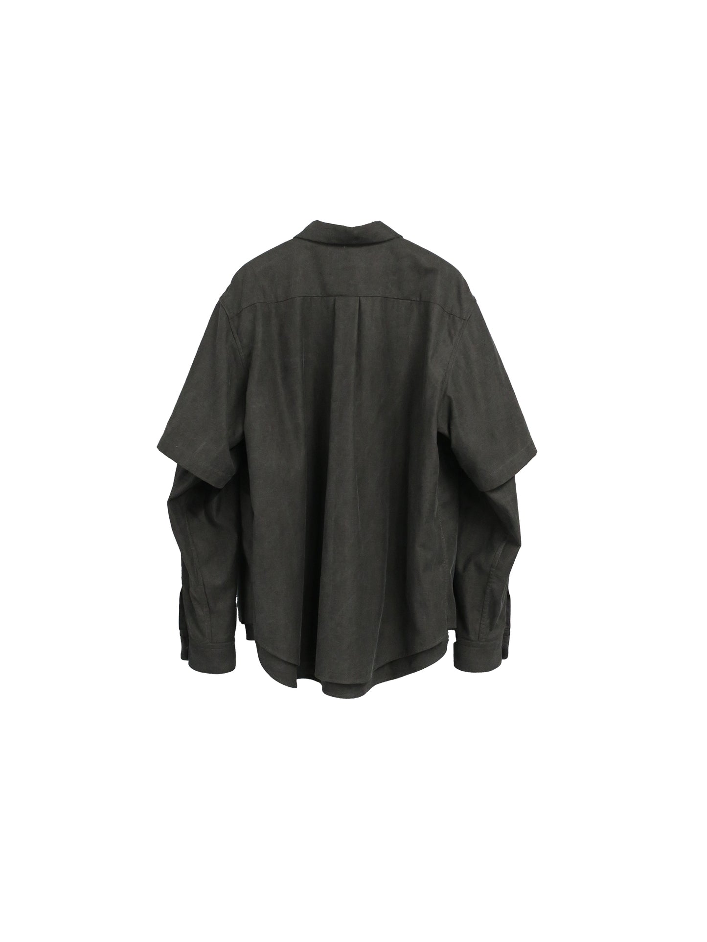 DYED LAYERED SHIRTS / BLACK