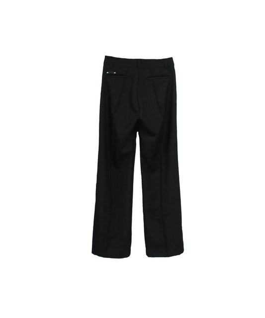 TRADITIONAL GABARDINE PIN-TUCK TROUSERS / BLACK