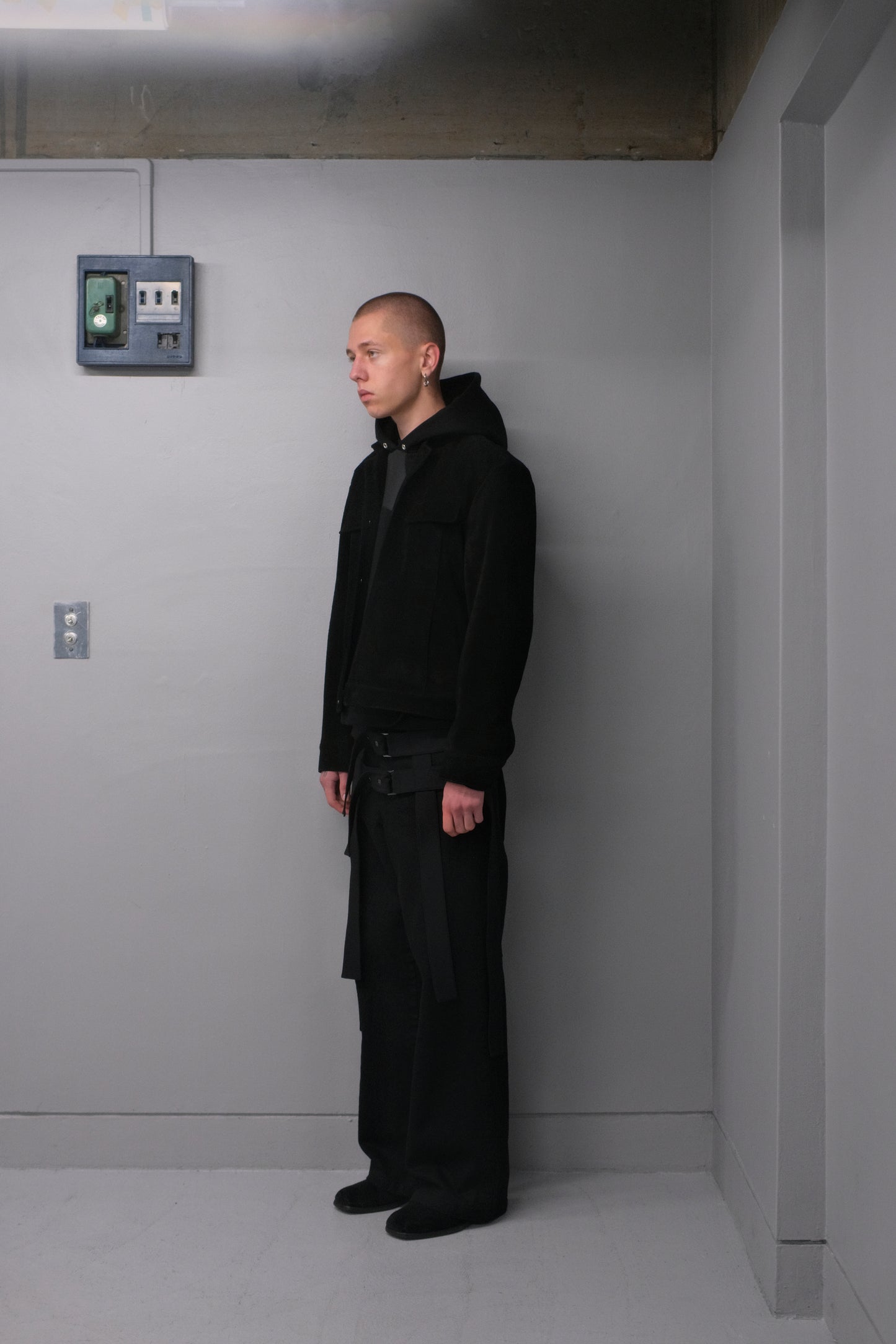 SUEDE MODERN IKE JACKET / BLACK