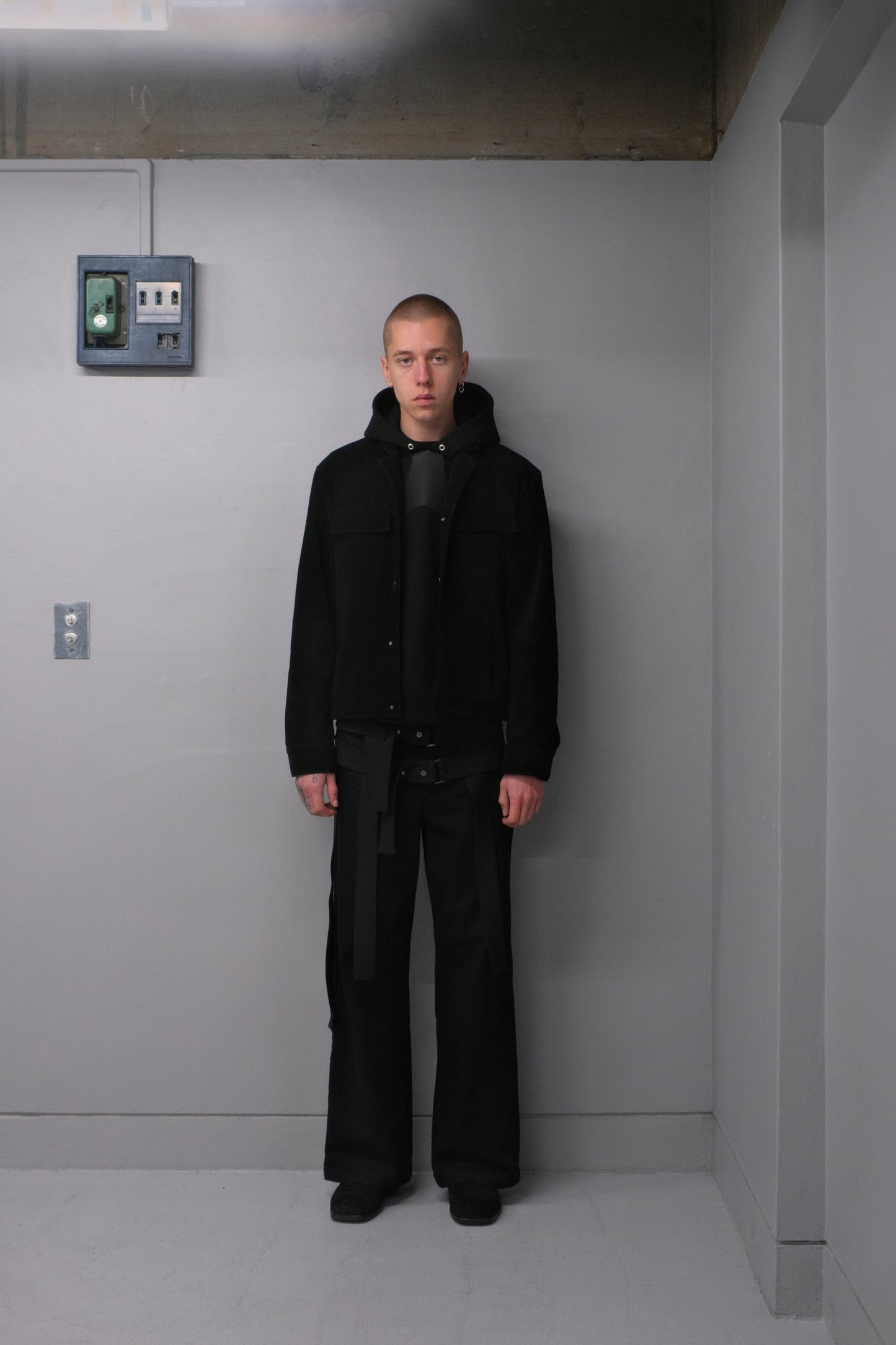 SUEDE MODERN IKE JACKET / BLACK