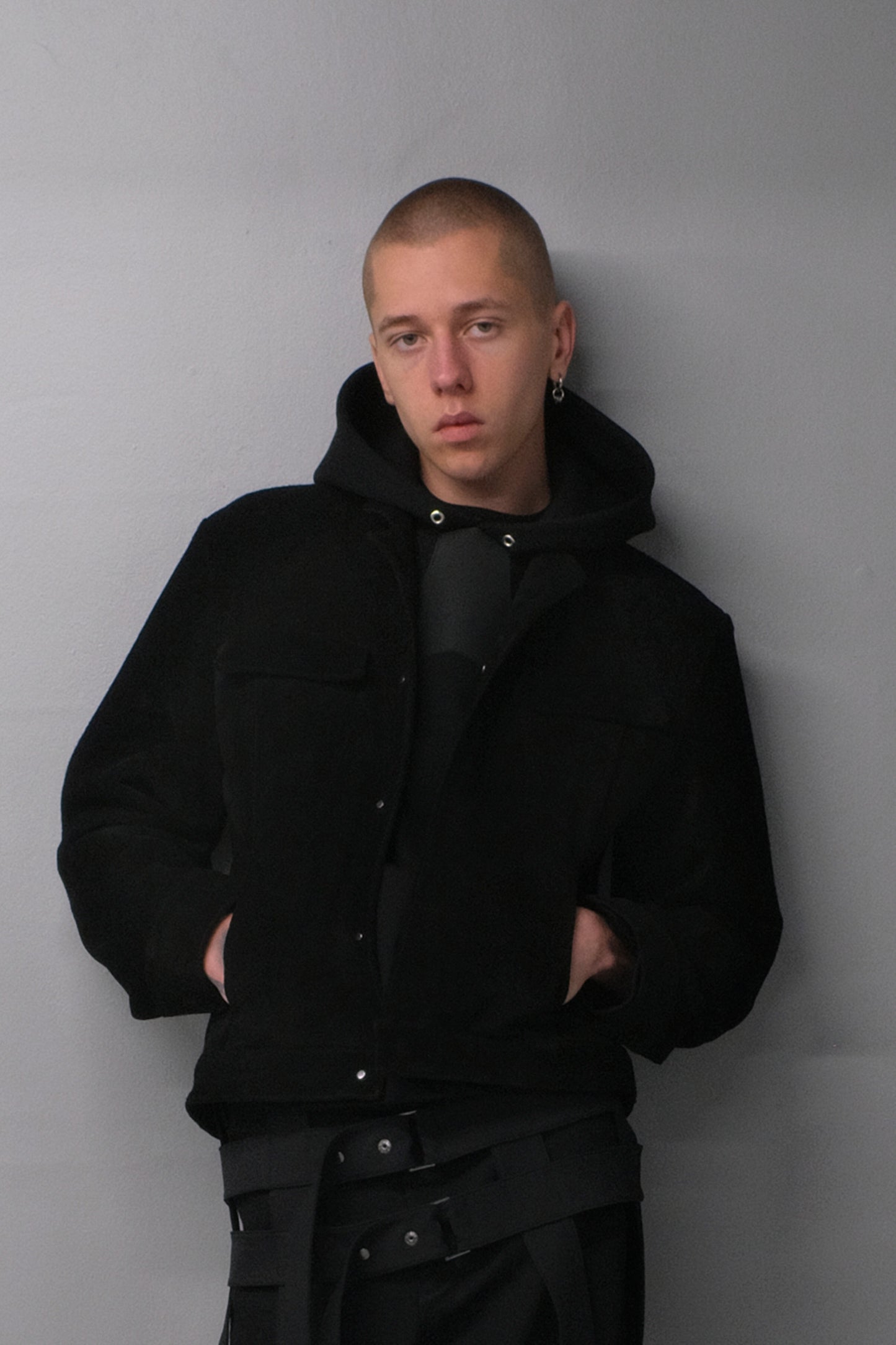 SUEDE MODERN IKE JACKET / BLACK