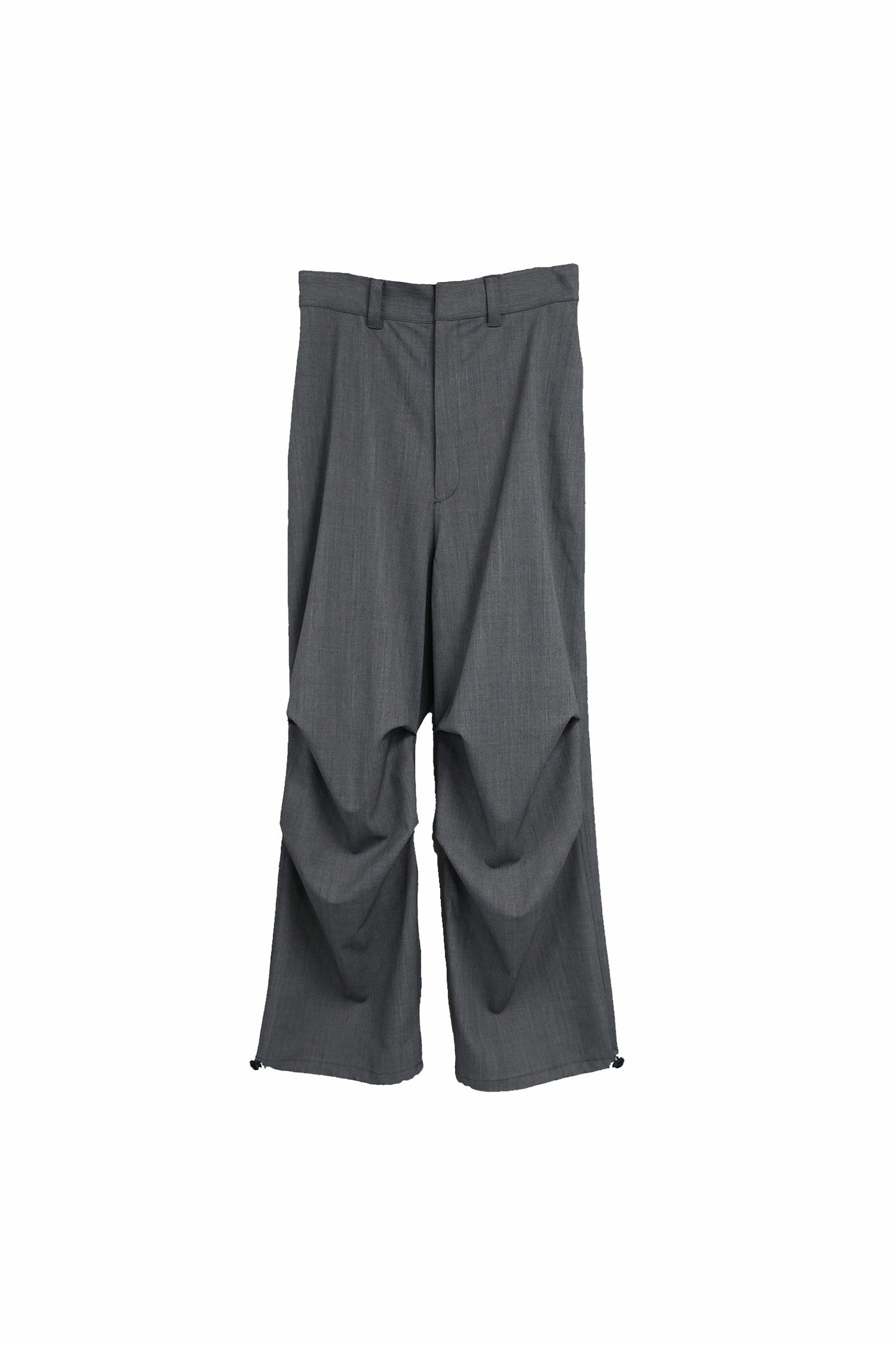 【RE-STOCK】HIGH TECH  GABARDINE WOOL 65 TROUSERS/ D.GRAY