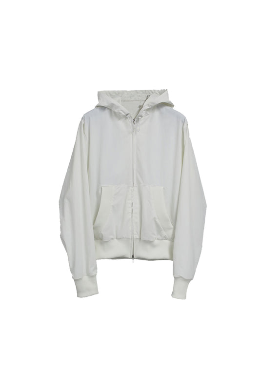 WATERPROOF COMPACT W ZIP HOODIE/ WHITE