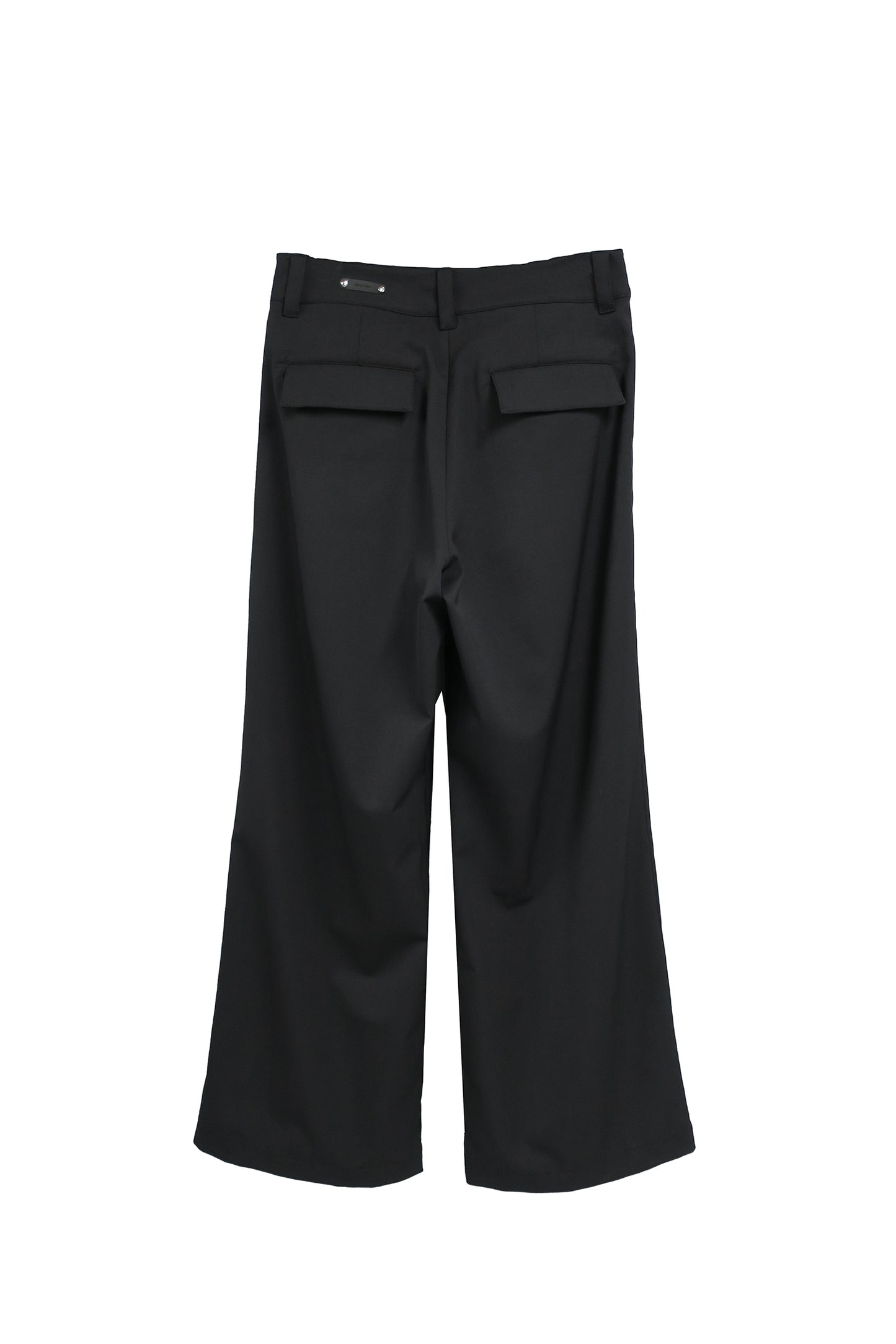 【RE-STOCK】BASIC GABARDINE  WIDE TROUSERS / BLACK