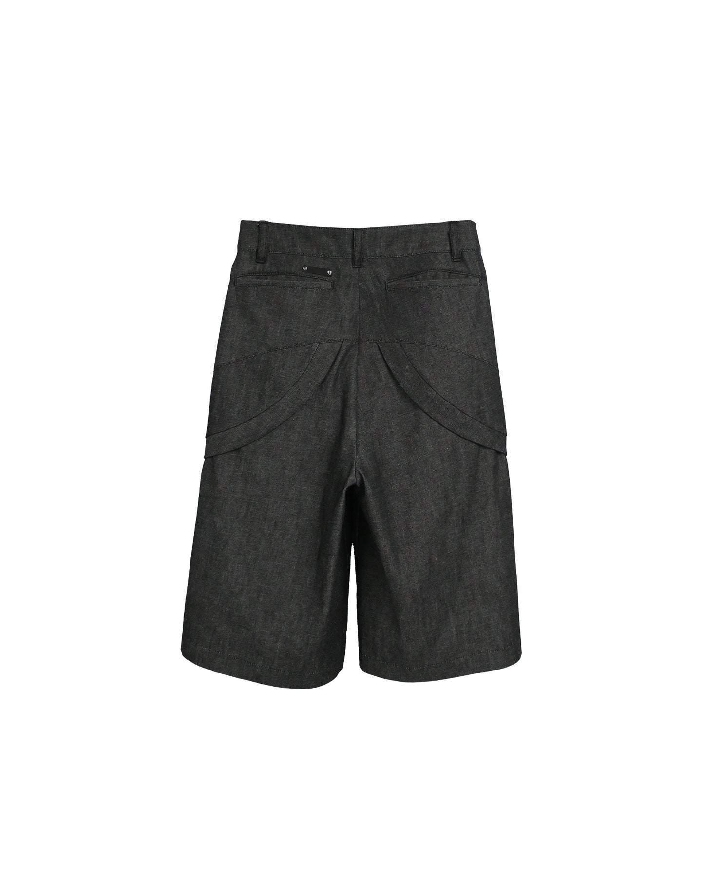 【RE-STOCK】11oz WASHED DENIM THREE-D STREAM CROPPED WIDE TROUSERS / BLACK