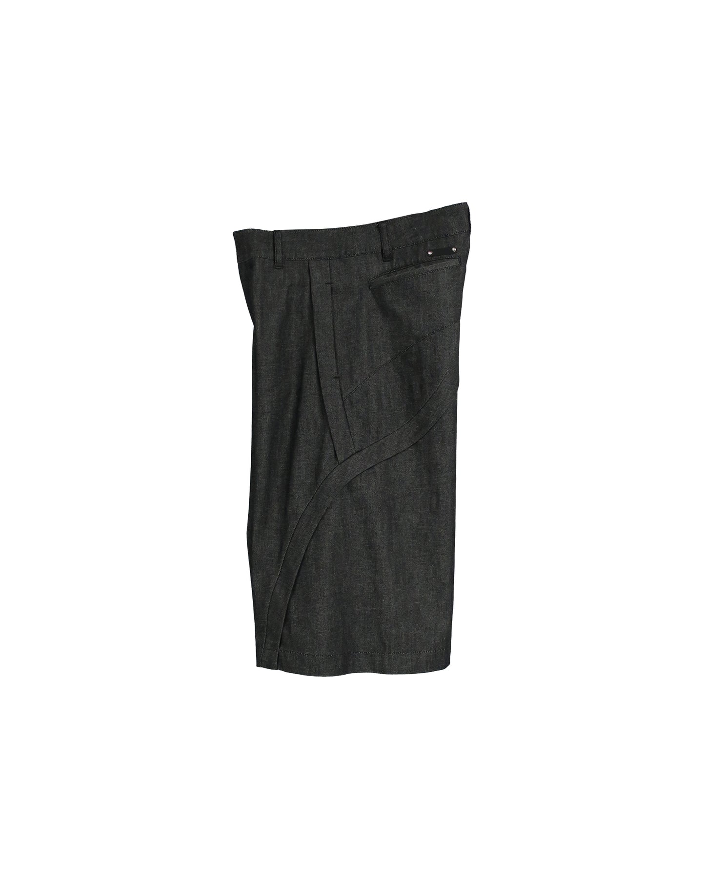 【RE-STOCK】11oz WASHED DENIM THREE-D STREAM CROPPED WIDE TROUSERS / BLACK
