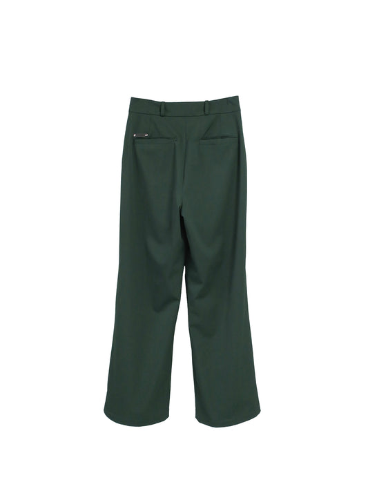 DOUBLE LOOP RELAXED STRAIGHT TROUSERS / D.GREEN