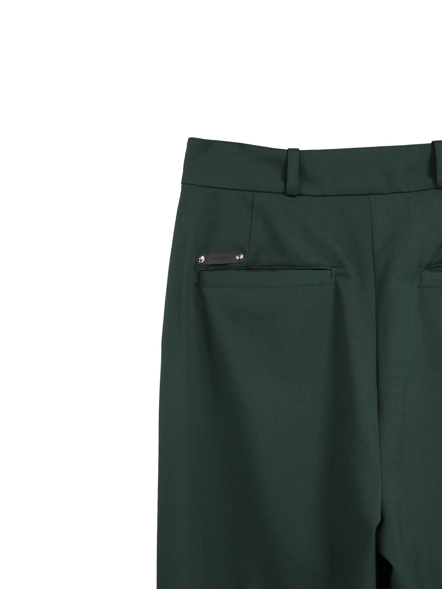 DOUBLE LOOP RELAXED STRAIGHT TROUSERS / D.GREEN