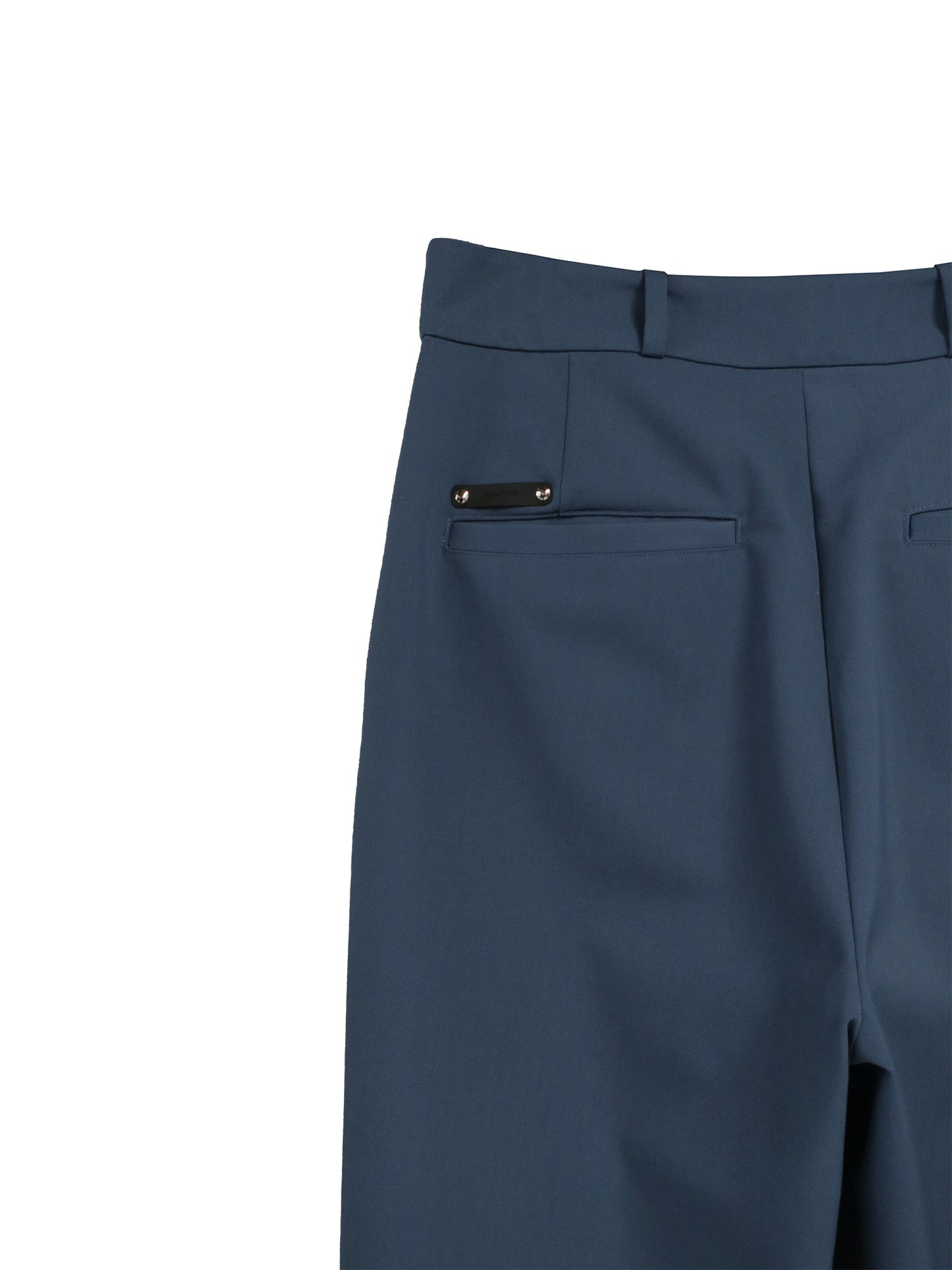 DOUBLE LOOP RELAXED STRAIGHT TROUSERS / BLUE GRAY