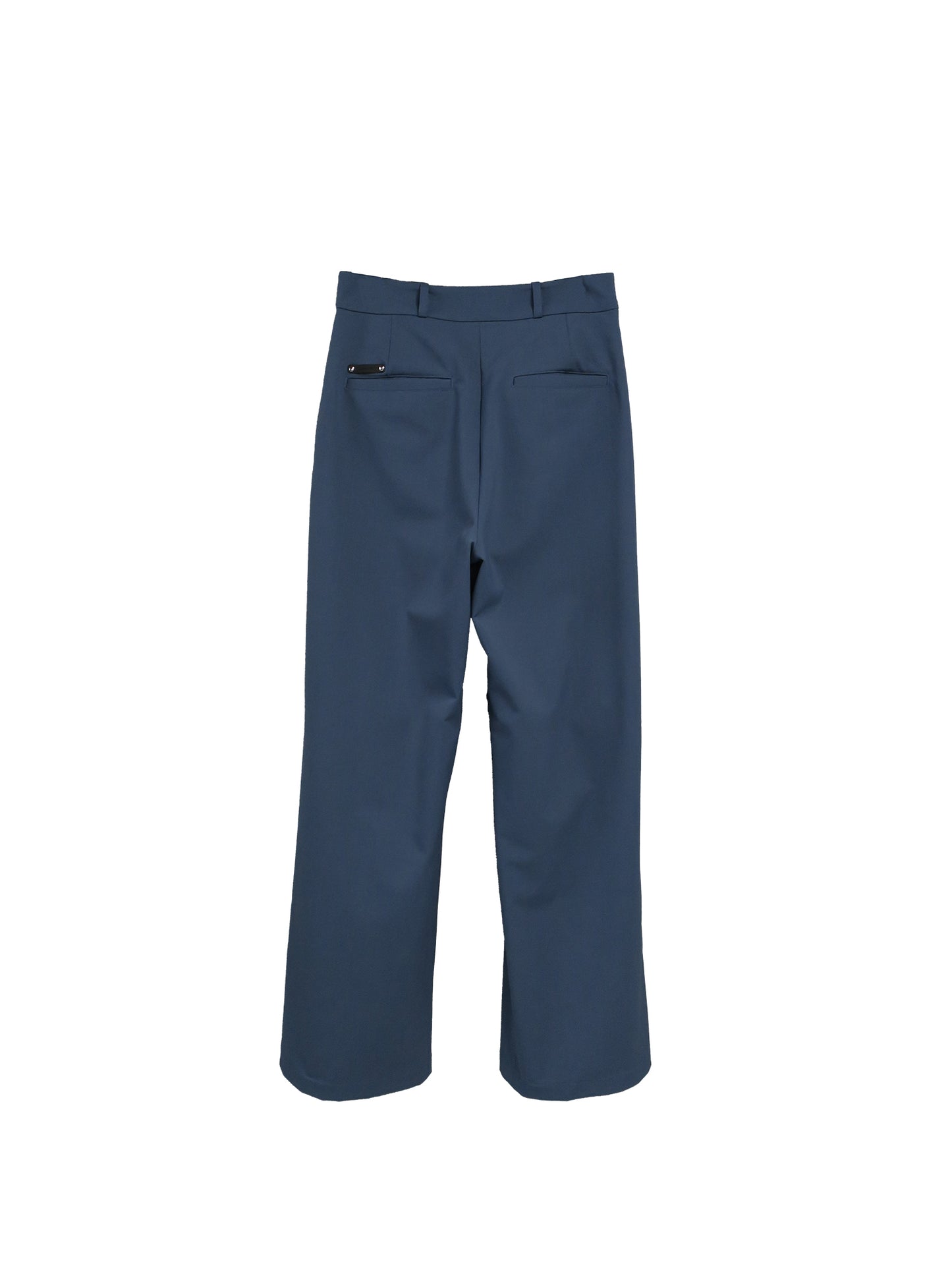 DOUBLE LOOP RELAXED STRAIGHT TROUSERS / BLUE GRAY