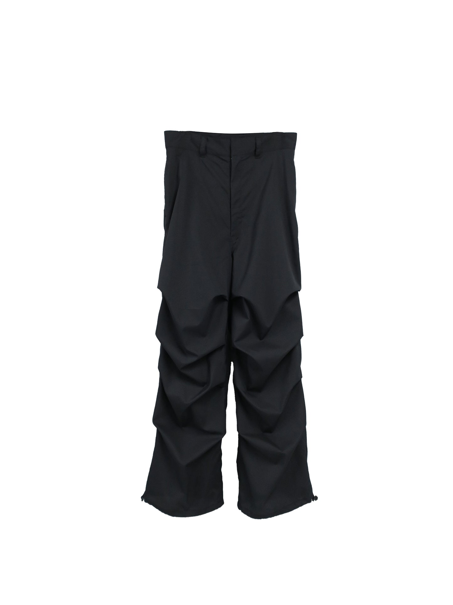 DOT AIR STRETCH 4-TUCK TROUSERS/ BLACK
