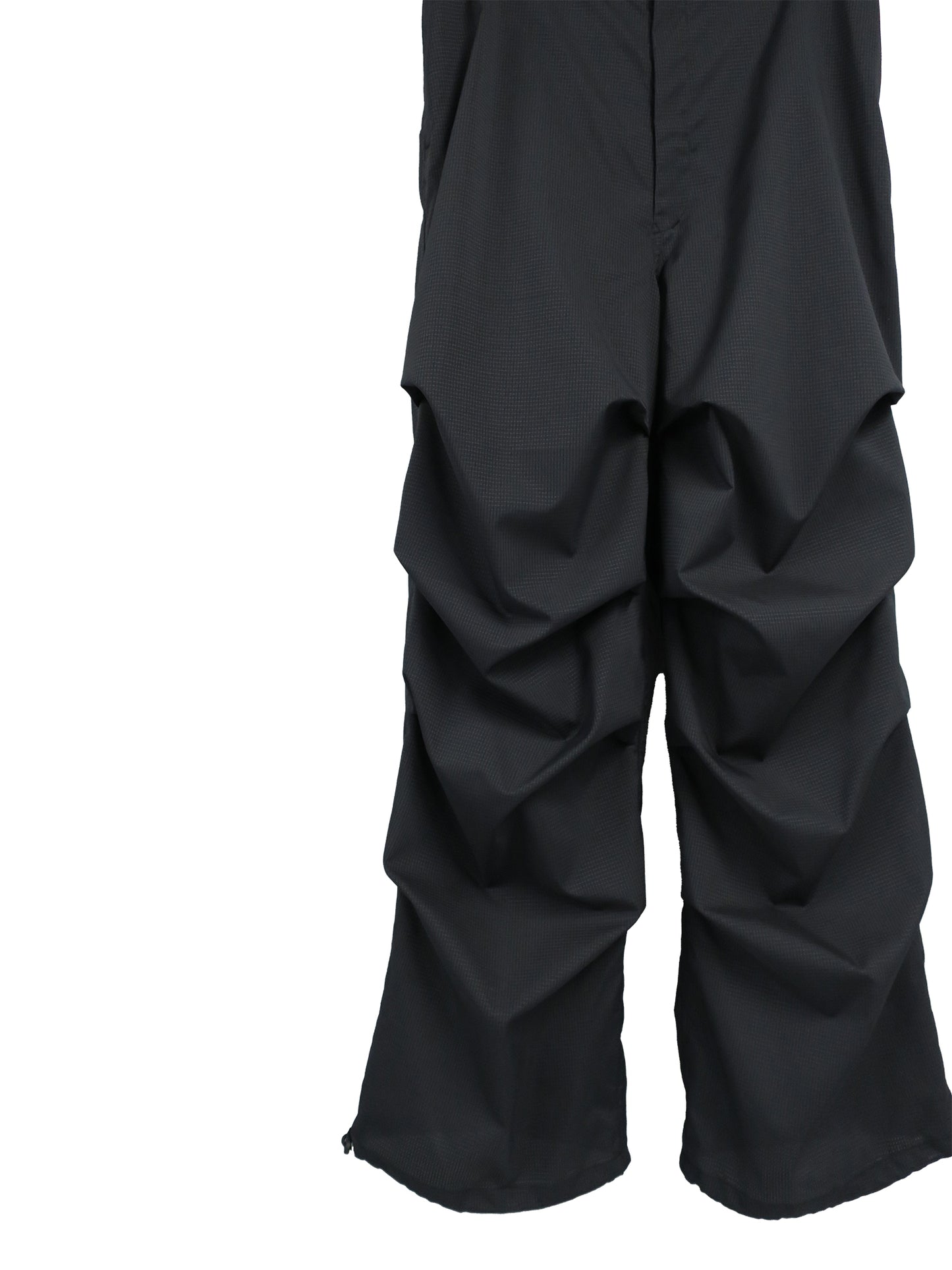 DOT AIR STRETCH 4-TUCK TROUSERS/ BLACK