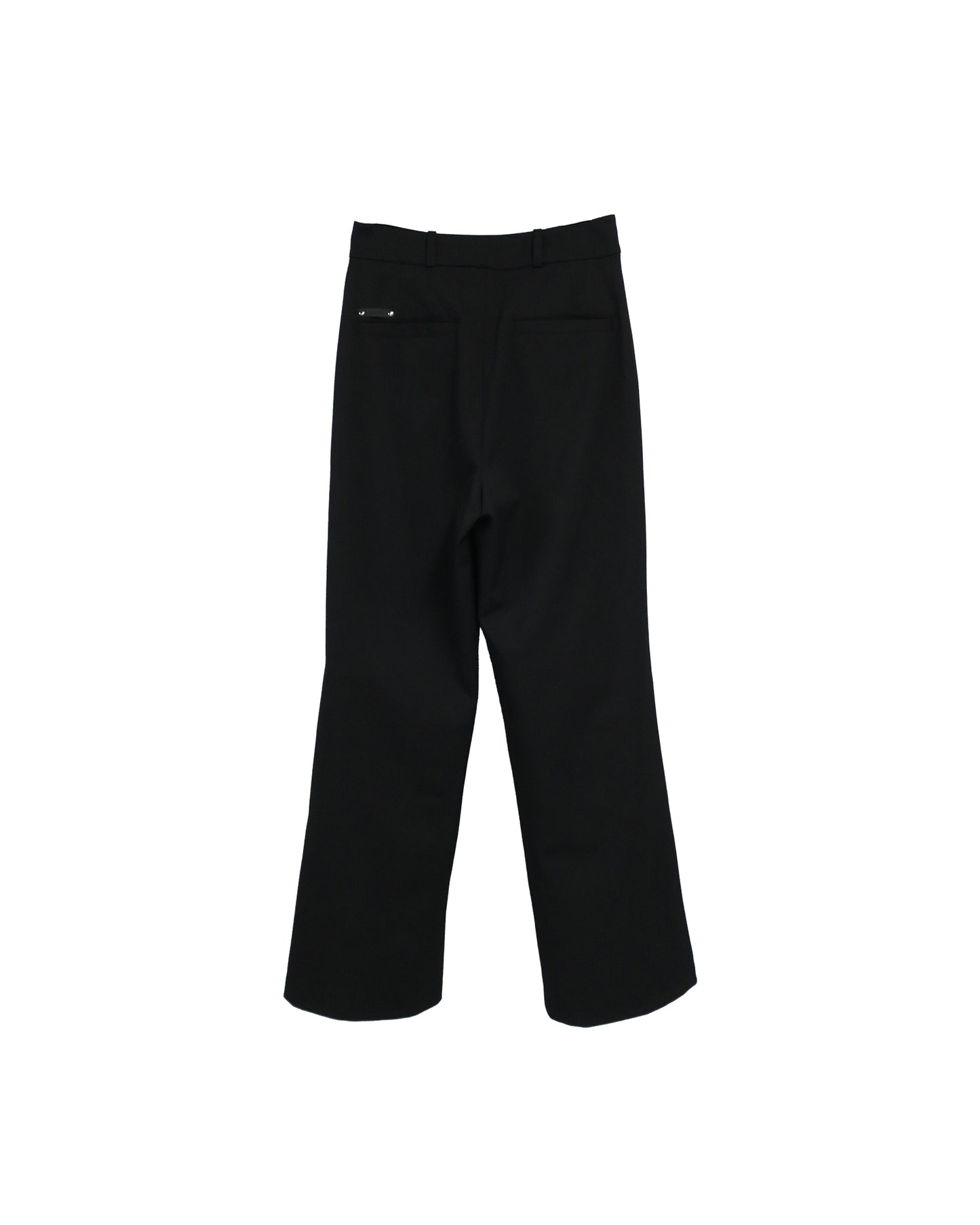 DOUBLE LOOP RELAXED STRAIGHT TROUSERS / BLACK