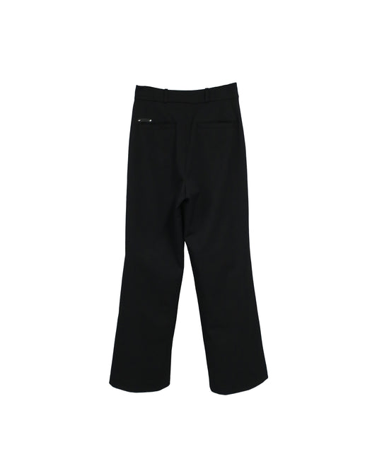 DOUBLE LOOP RELAXED STRAIGHT TROUSERS / BLACK