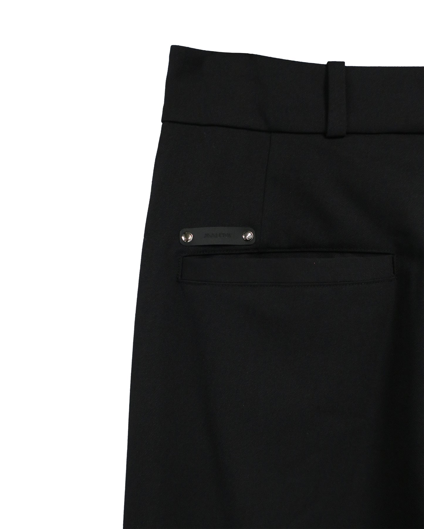 DOUBLE LOOP RELAXED STRAIGHT TROUSERS / BLACK