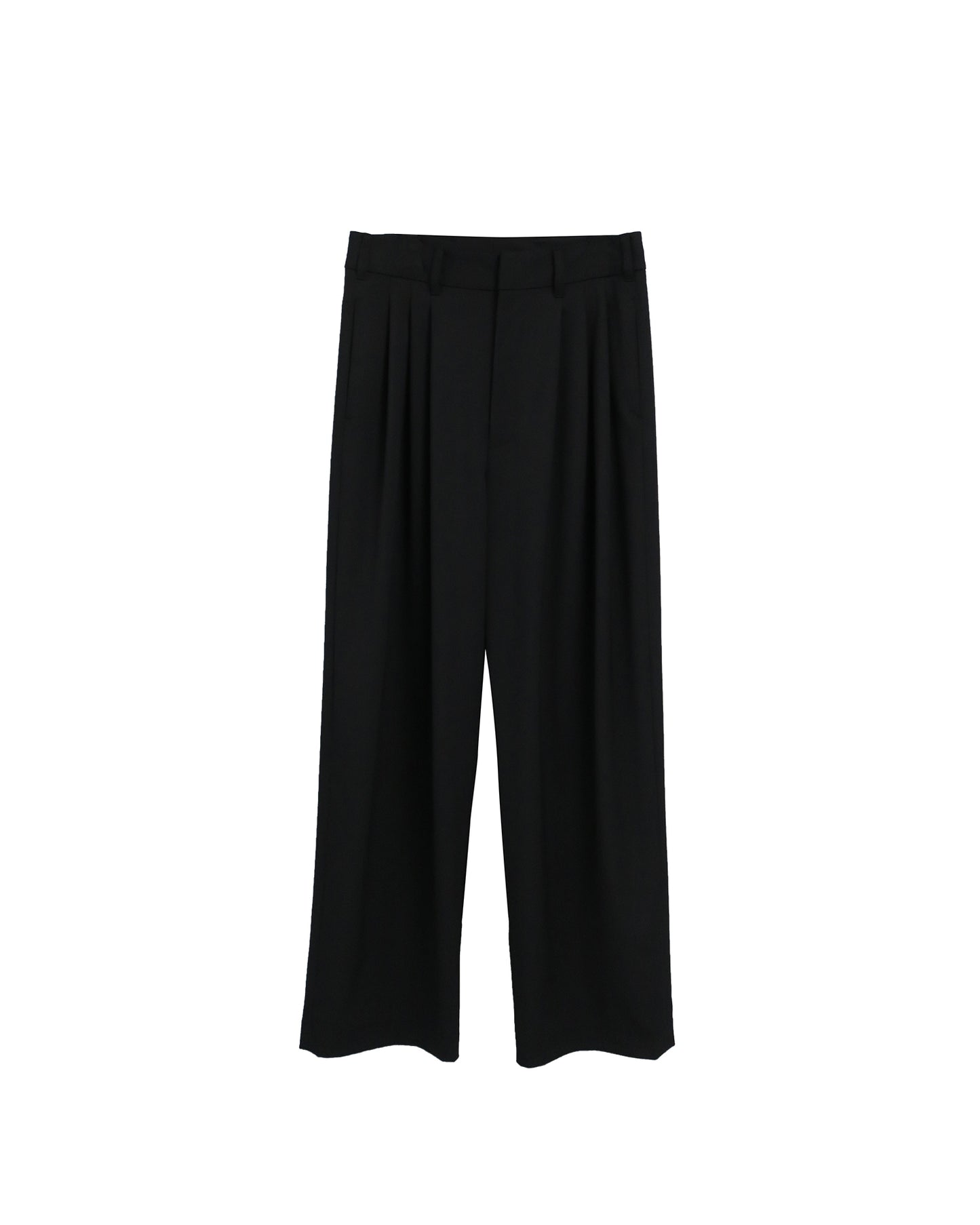 【RE-STOCK】3TUCKS FLEX GABARDINE TAPERED TROUSERS / BLACK