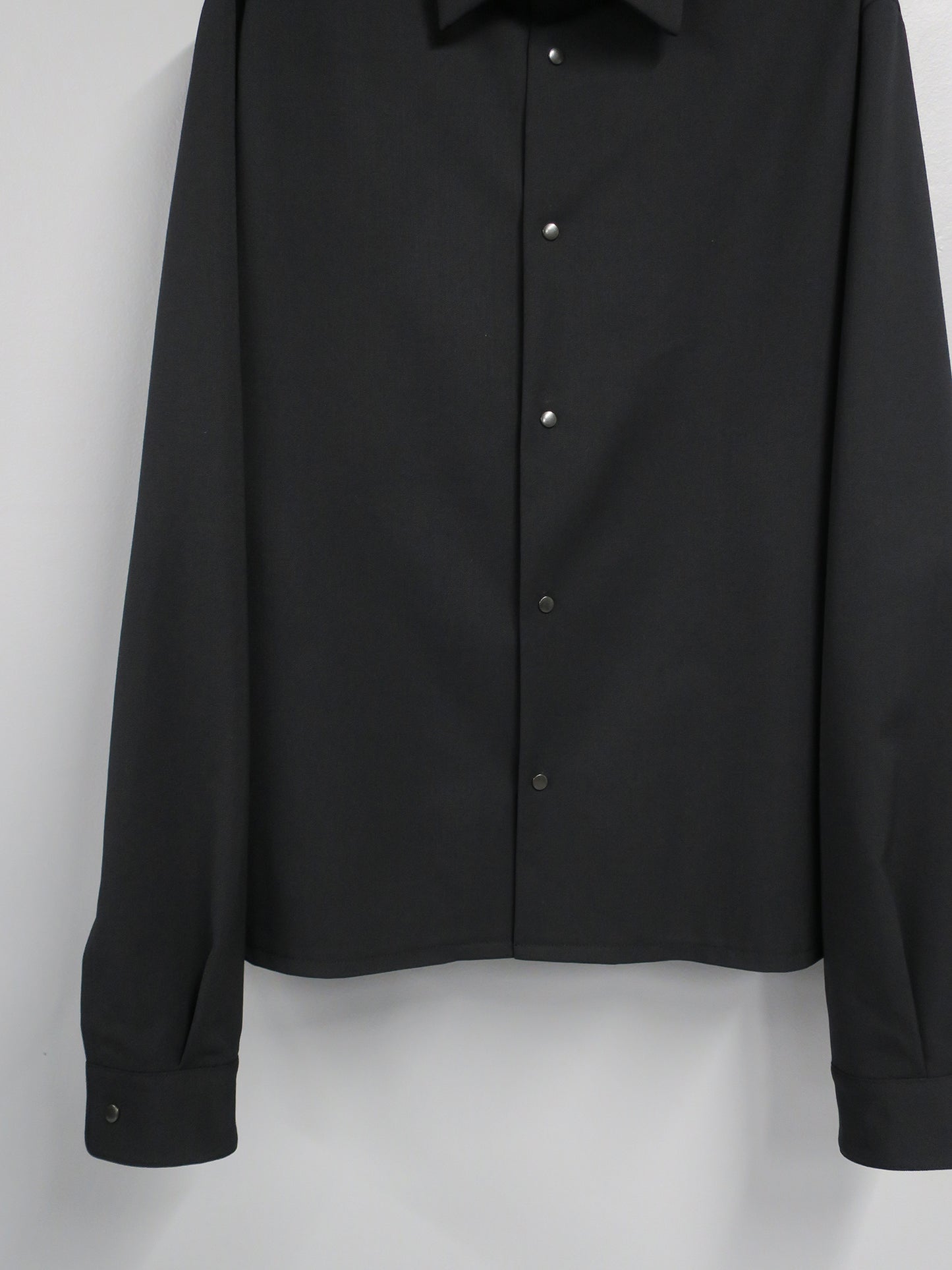FLEX GABARDINE SQUARE SHIRT / BLACK