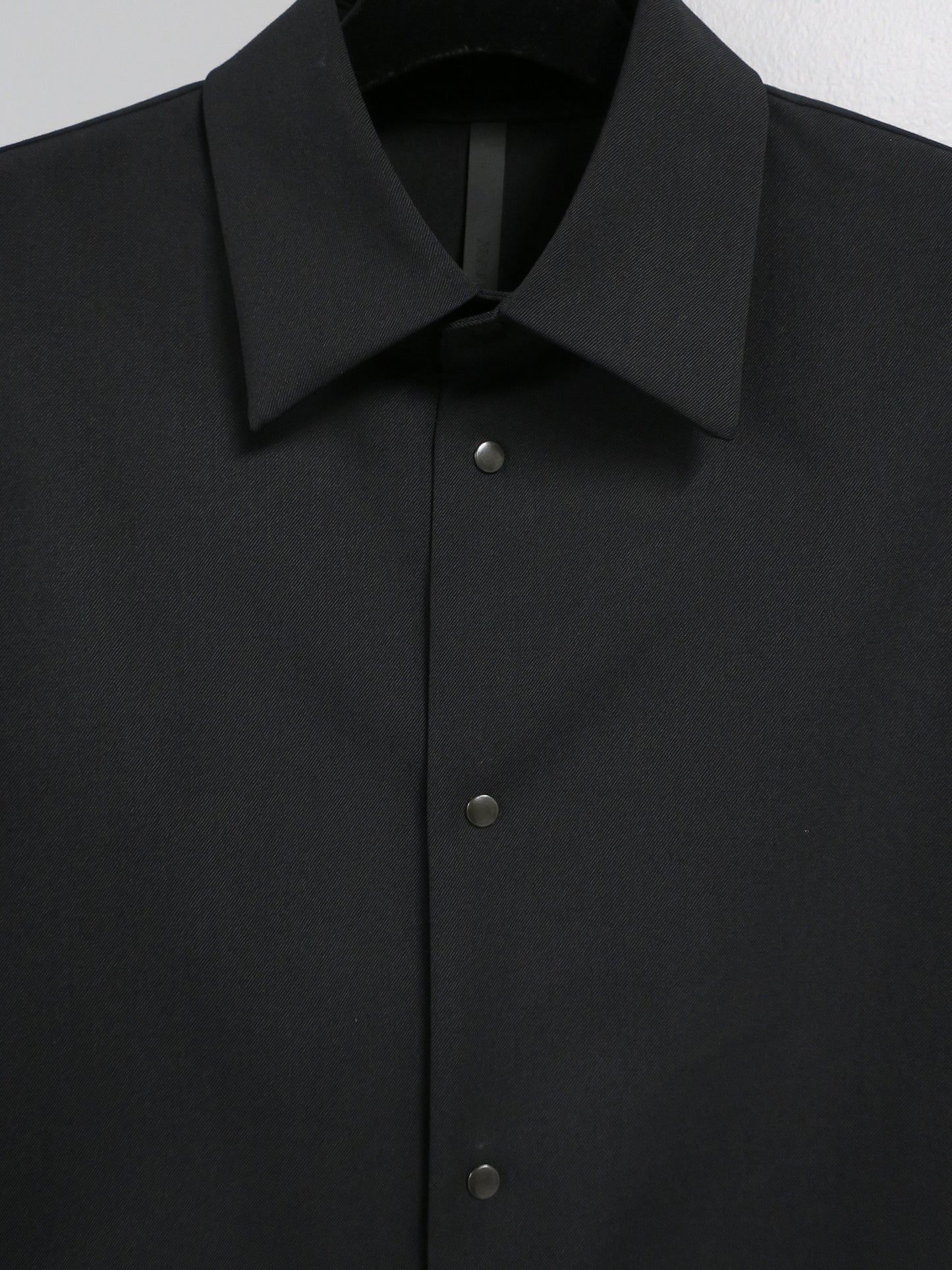 FLEX GABARDINE SQUARE SHIRT / BLACK