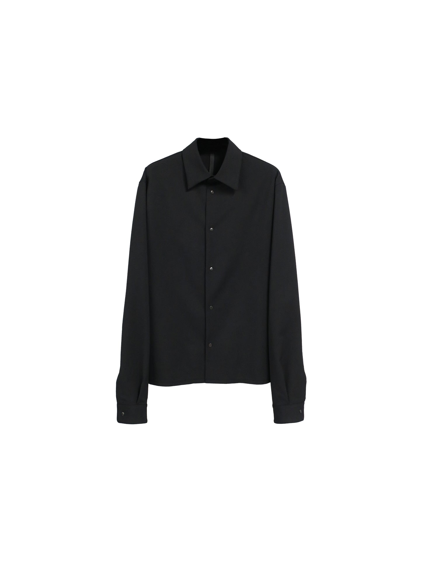 FLEX GABARDINE SQUARE SHIRT / BLACK