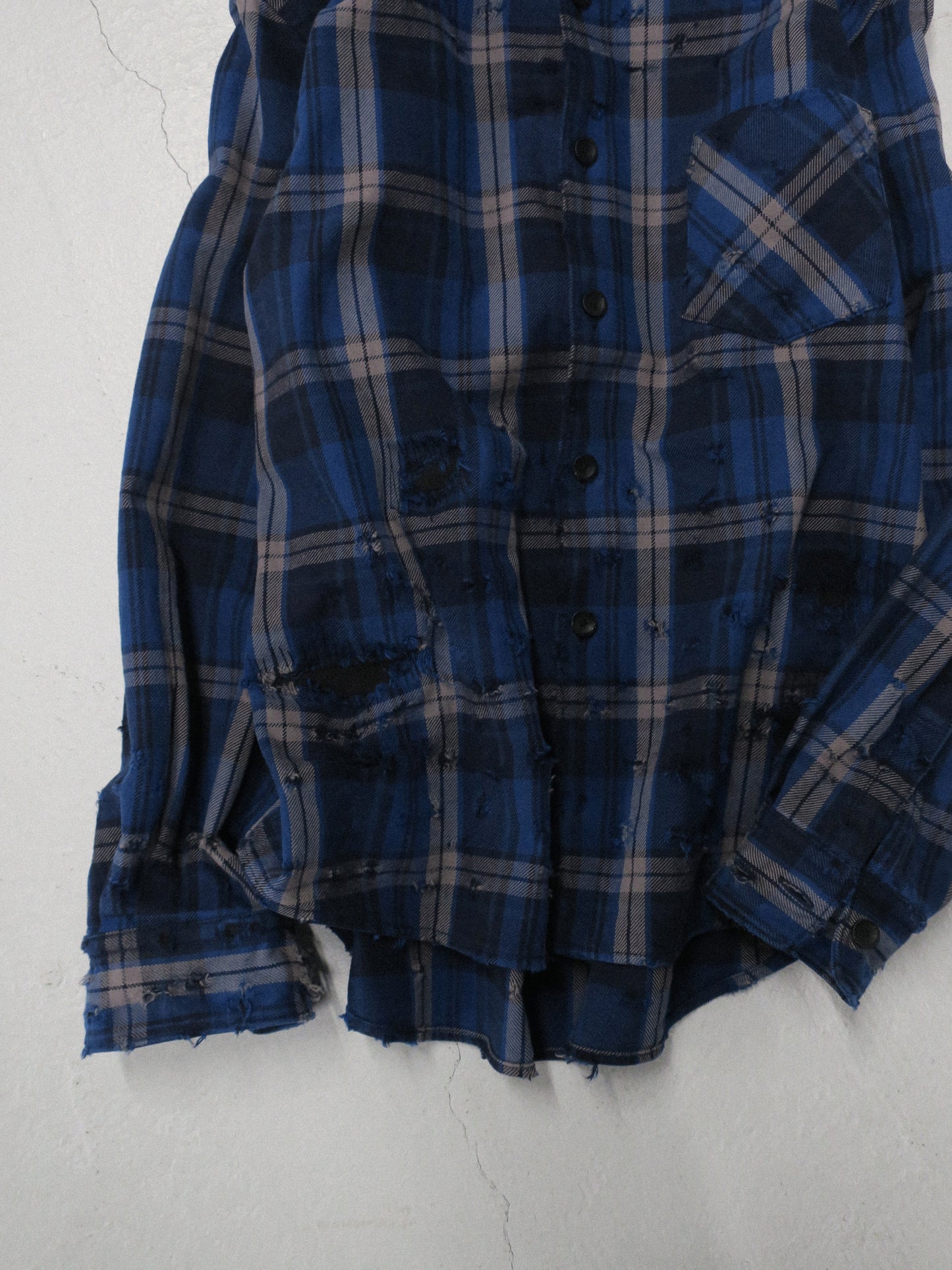 TONE EFFECT CHECK SHIRTS / BLUE-C