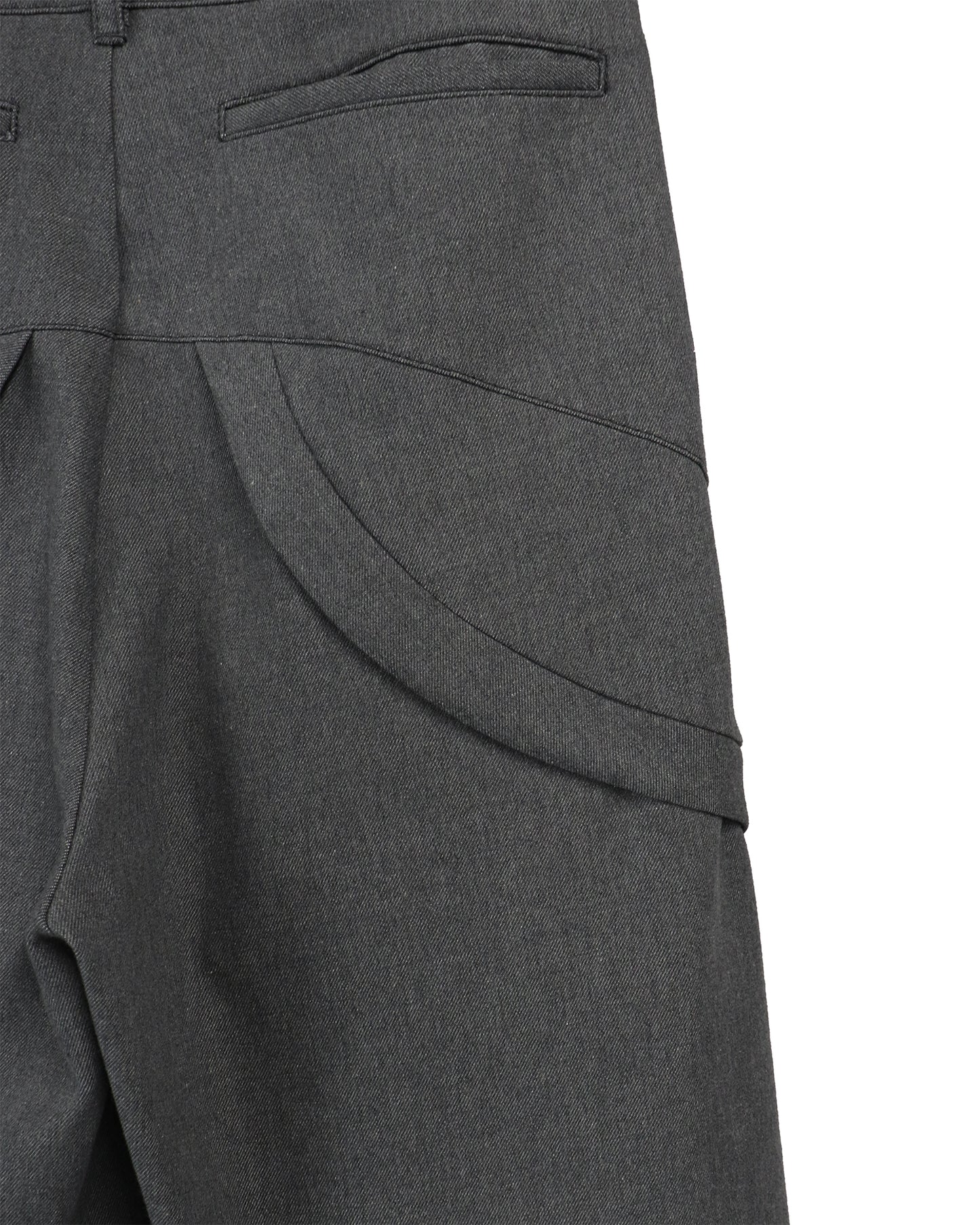 THREE-D DENIM WIDE CROPPED WIDE TROUSERS/ D-GRAY