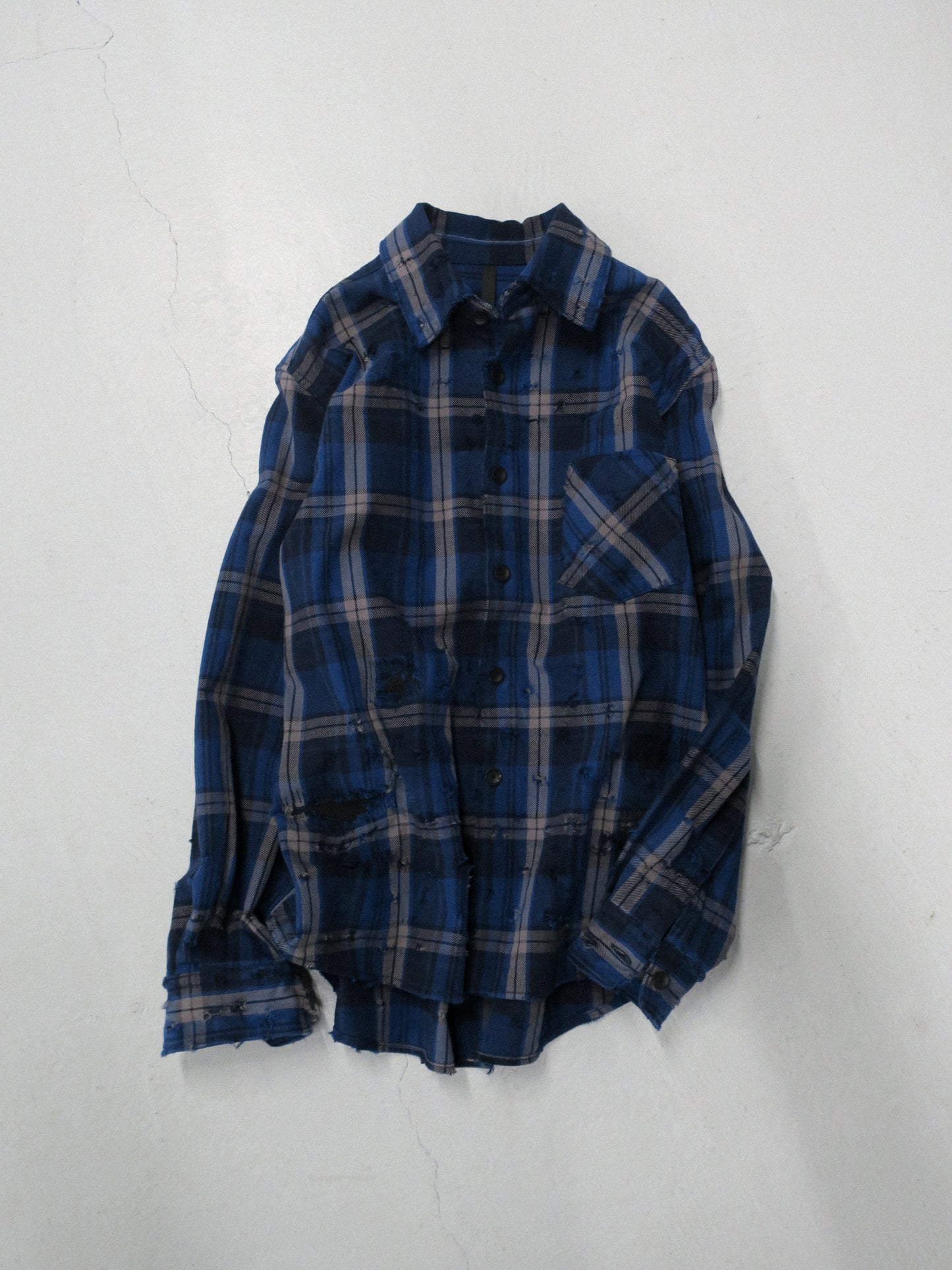 TONE EFFECT CHECK SHIRTS / BLUE-C