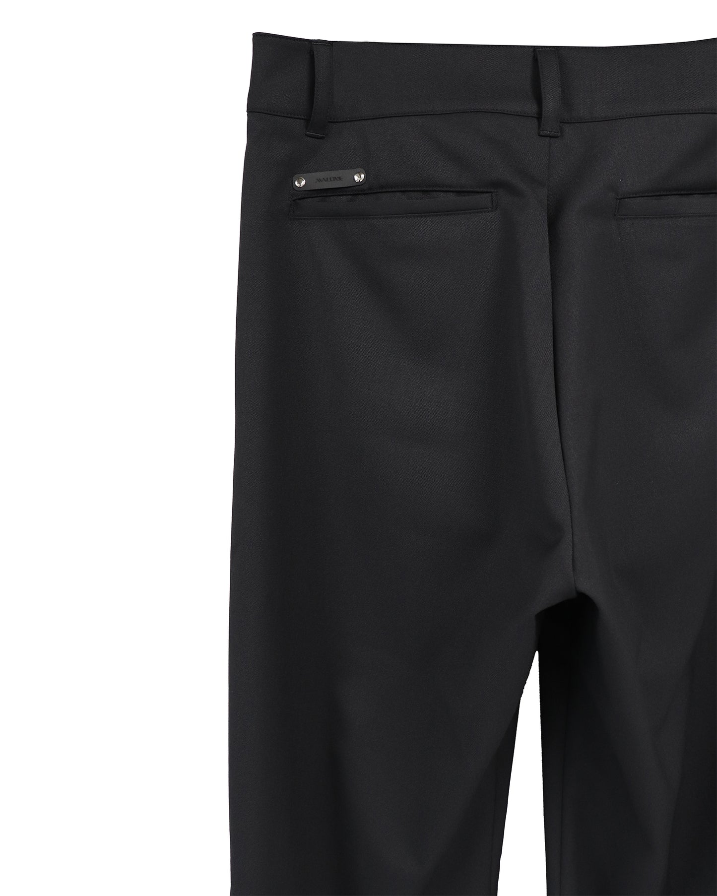 FLEX GABARDINE BOOT CUT TROUSERS / BLACK