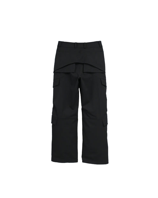 STRUCTURED UTILITY TROUSERS / BLACK