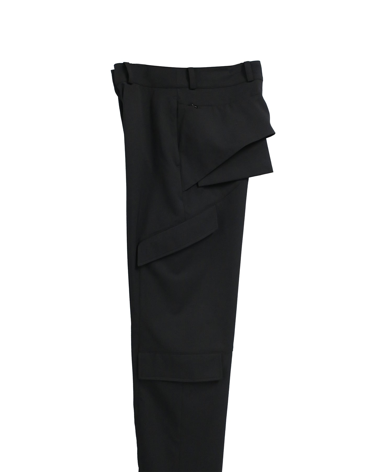 STRUCTURED UTILITY TROUSERS / BLACK