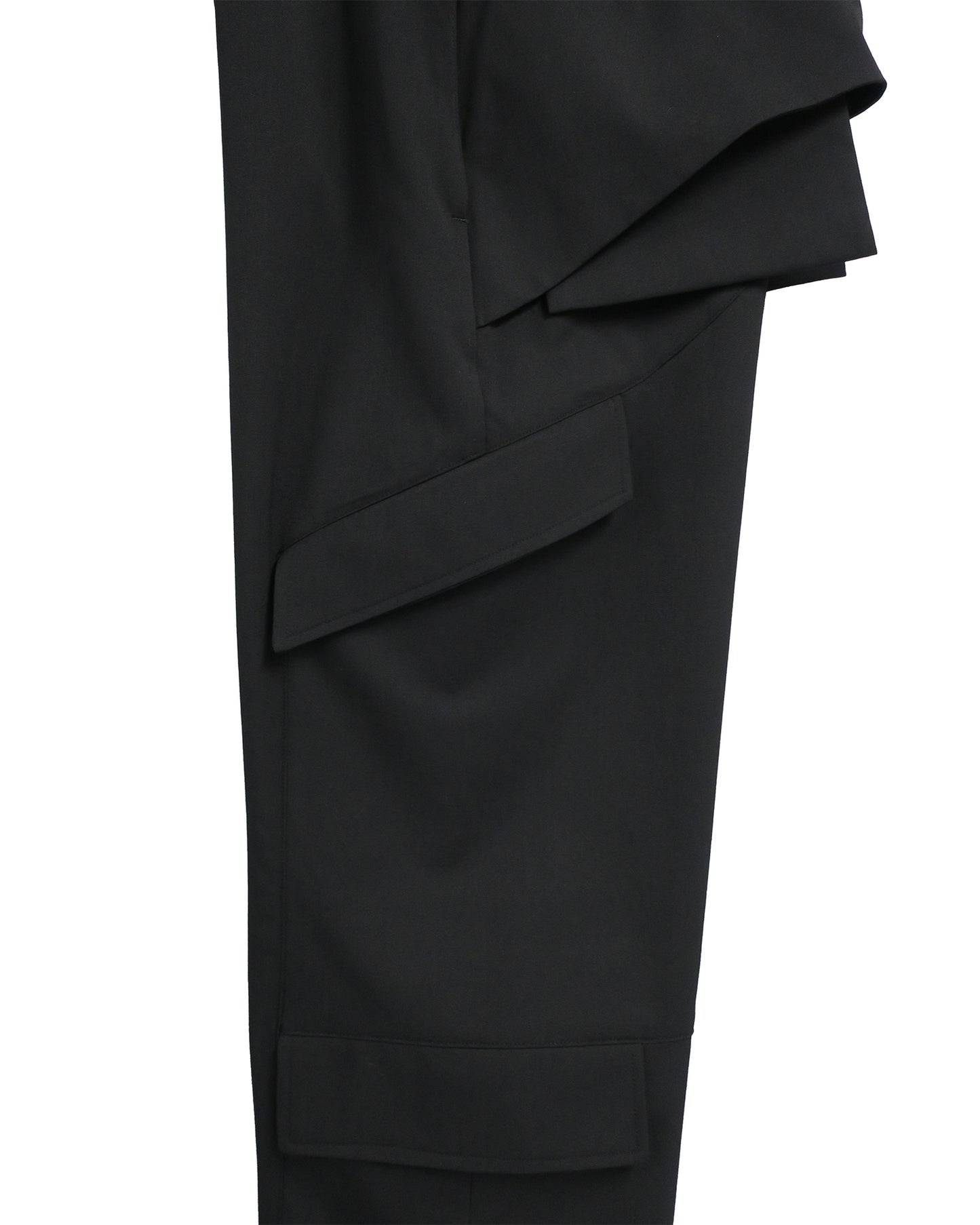 STRUCTURED UTILITY TROUSERS / BLACK