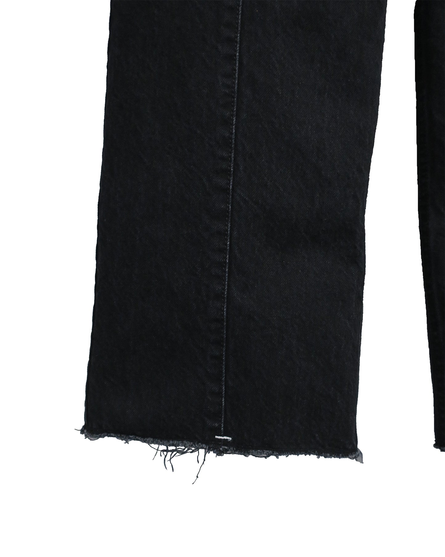WING CUT DENIM PANTS / BLACK