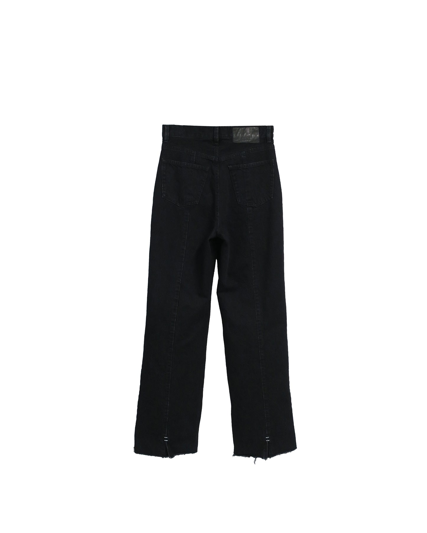 WING CUT DENIM PANTS / BLACK