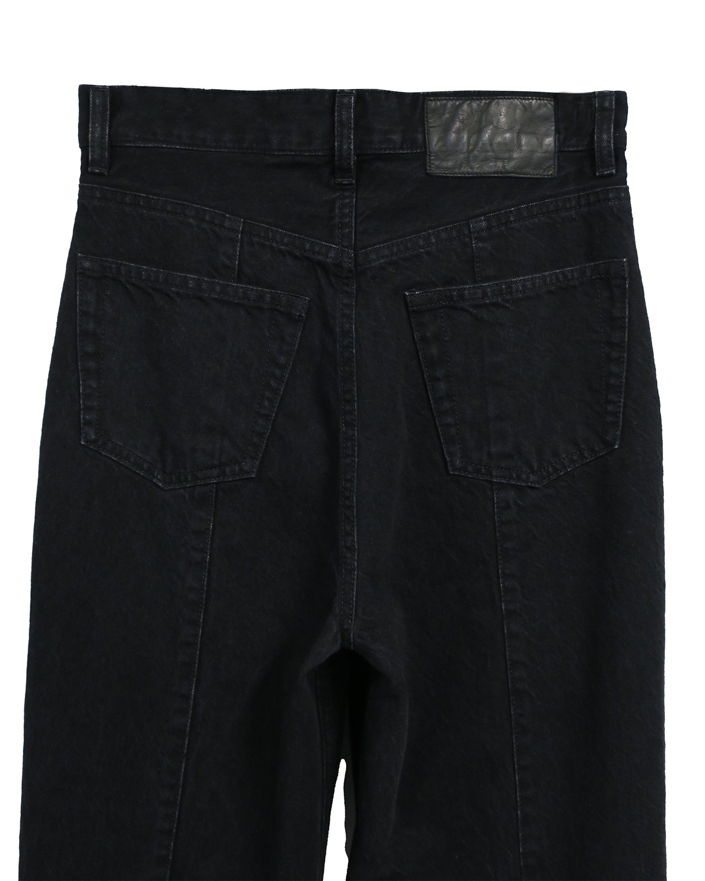WING CUT DENIM PANTS / BLACK