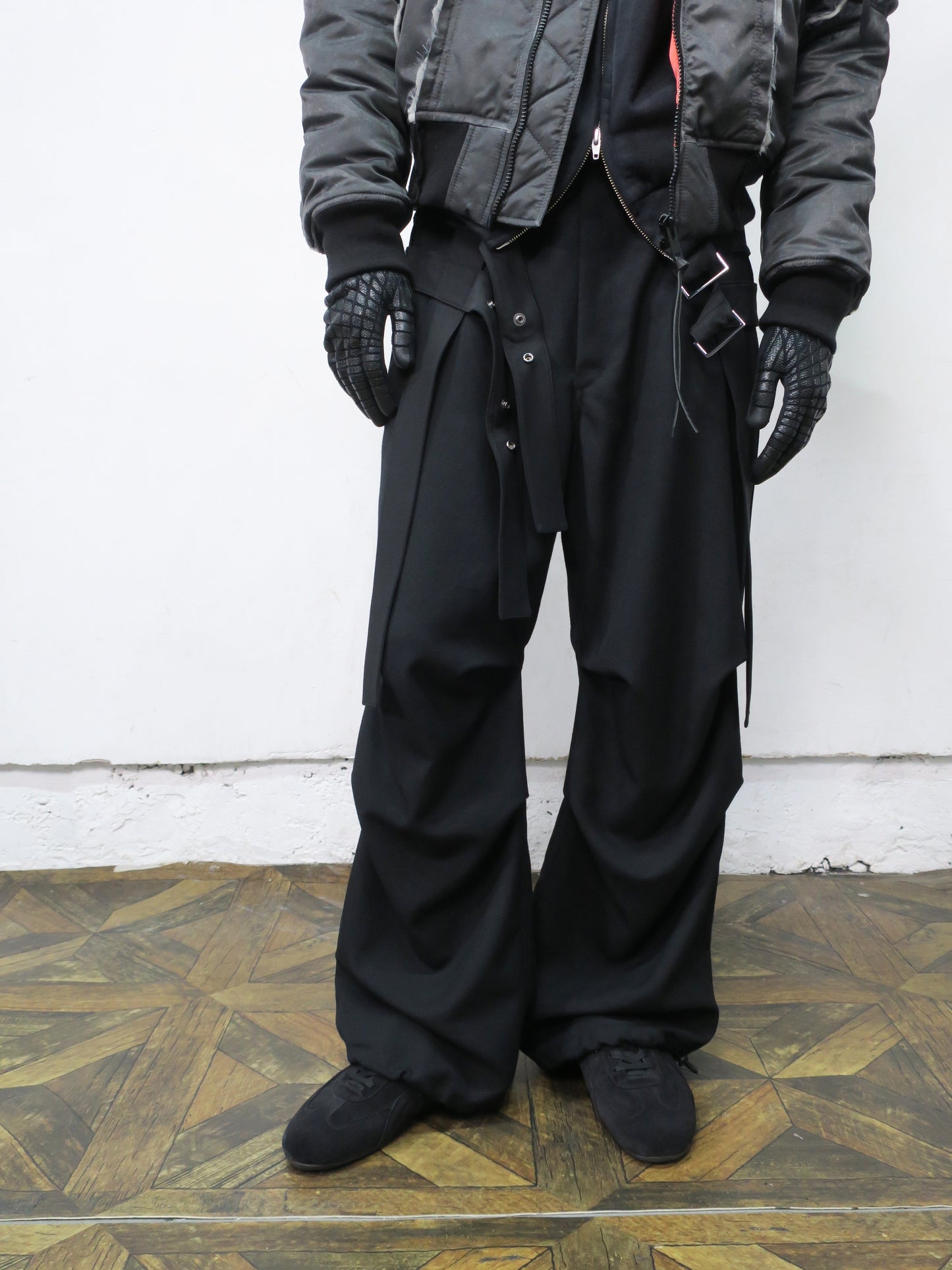 65 DETACHABLE HARNESS TROUSERS / BLACK