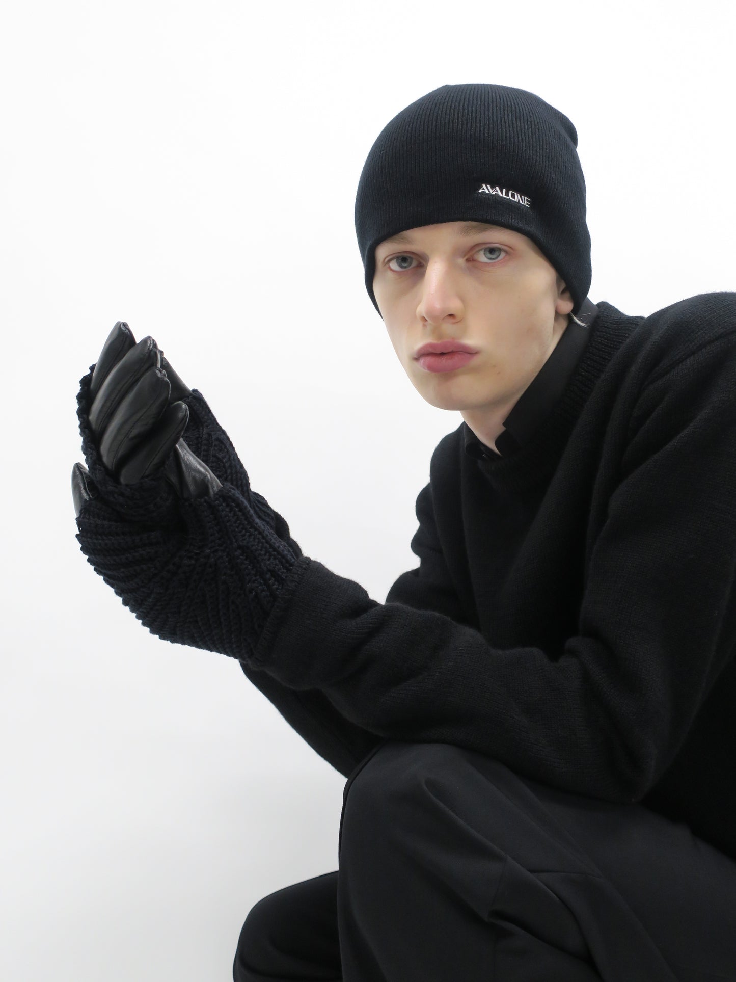 AVALONE LOGO BEANIE / BLACK