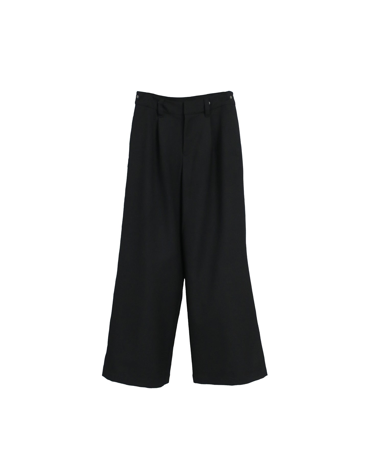 DETACHABLE HARNESS WIDE TROUSERS / BLACK