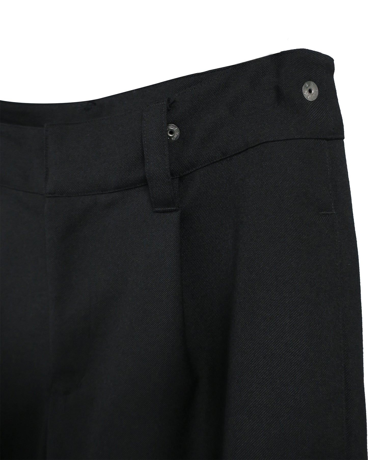 DETACHABLE HARNESS WIDE TROUSERS / BLACK