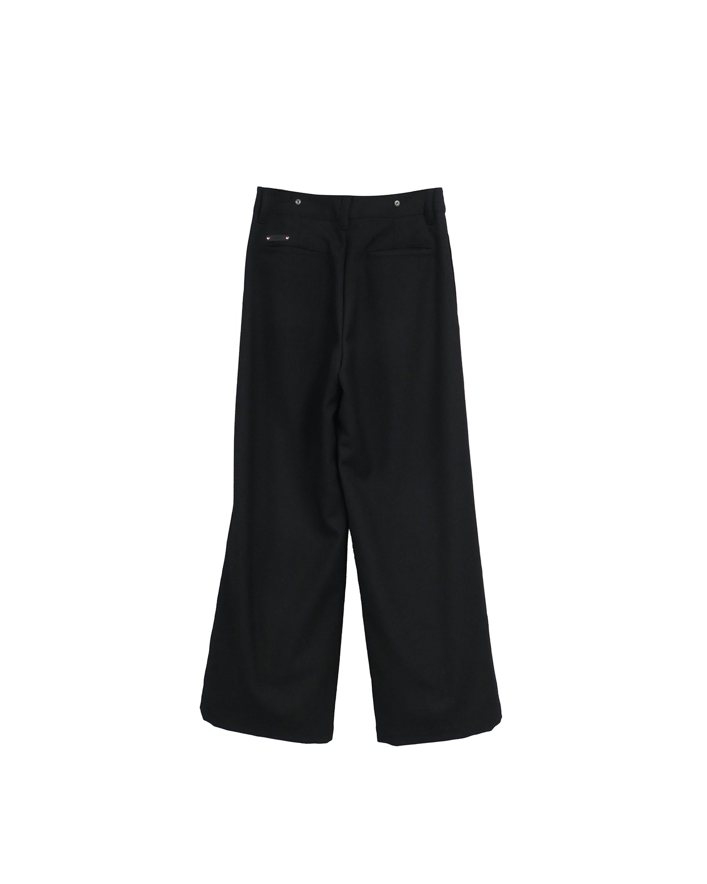 DETACHABLE HARNESS WIDE TROUSERS / BLACK