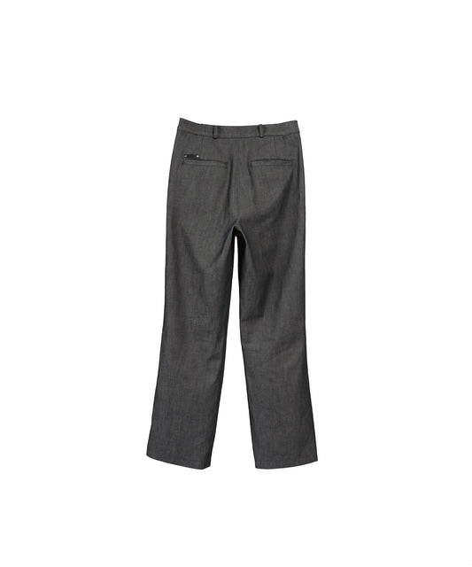 LUX DENIM DOUBLE LOOP TROUSERS / BLACK
