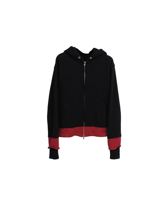 RAVEN BLOOD THUMBHOLE HOODIE/ BLACK