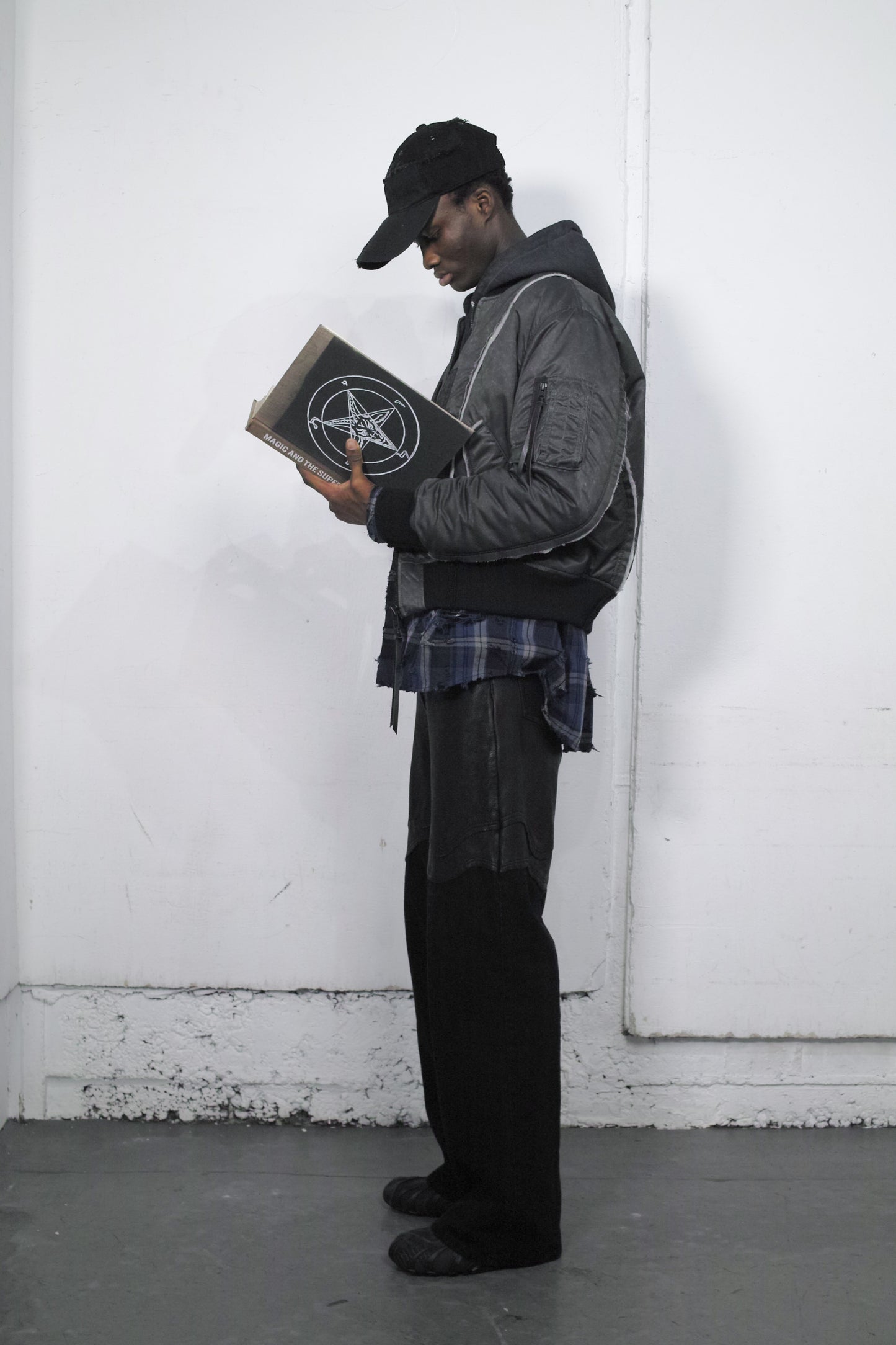 QUAD PATCH DENIM CAP / BLACK