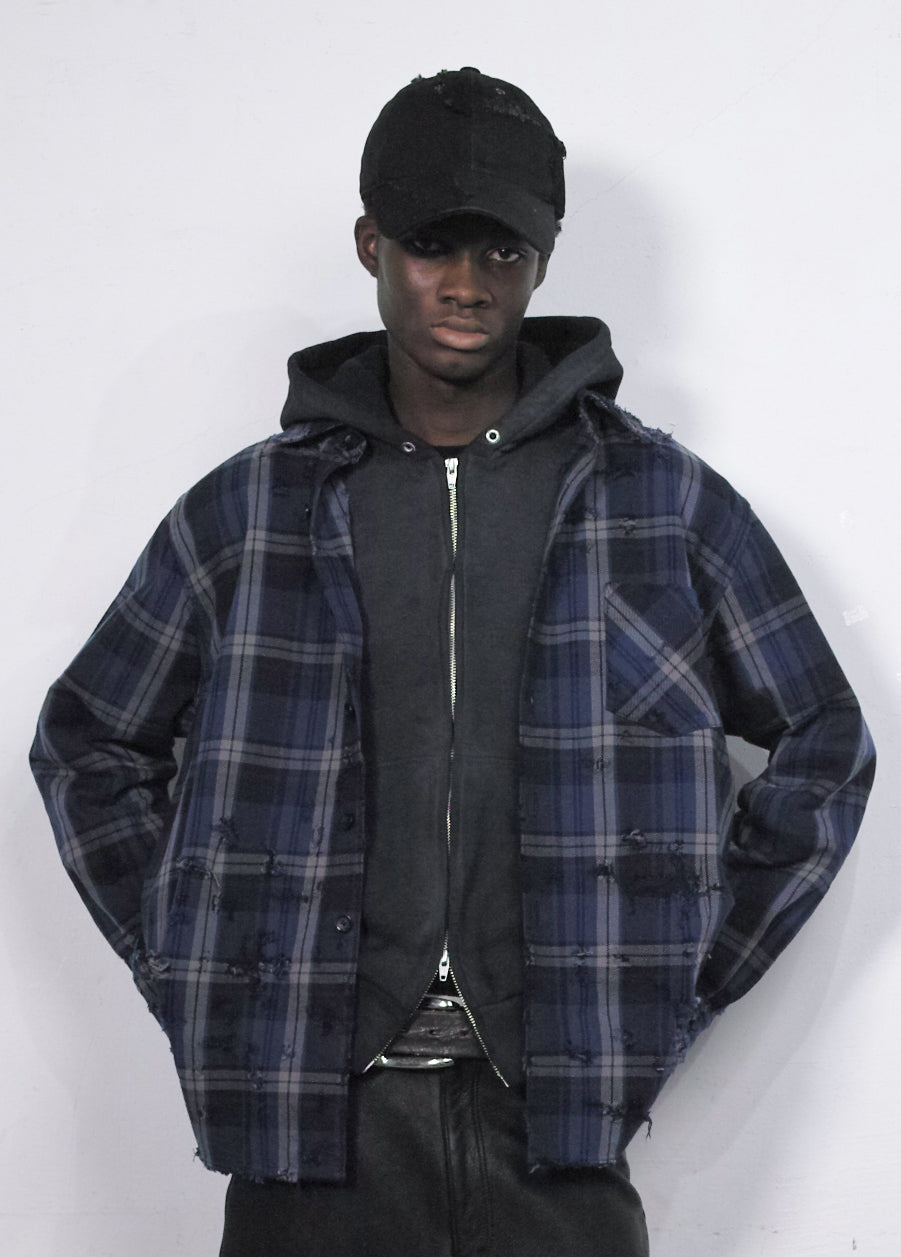 QUAD PATCH DENIM CAP / BLACK