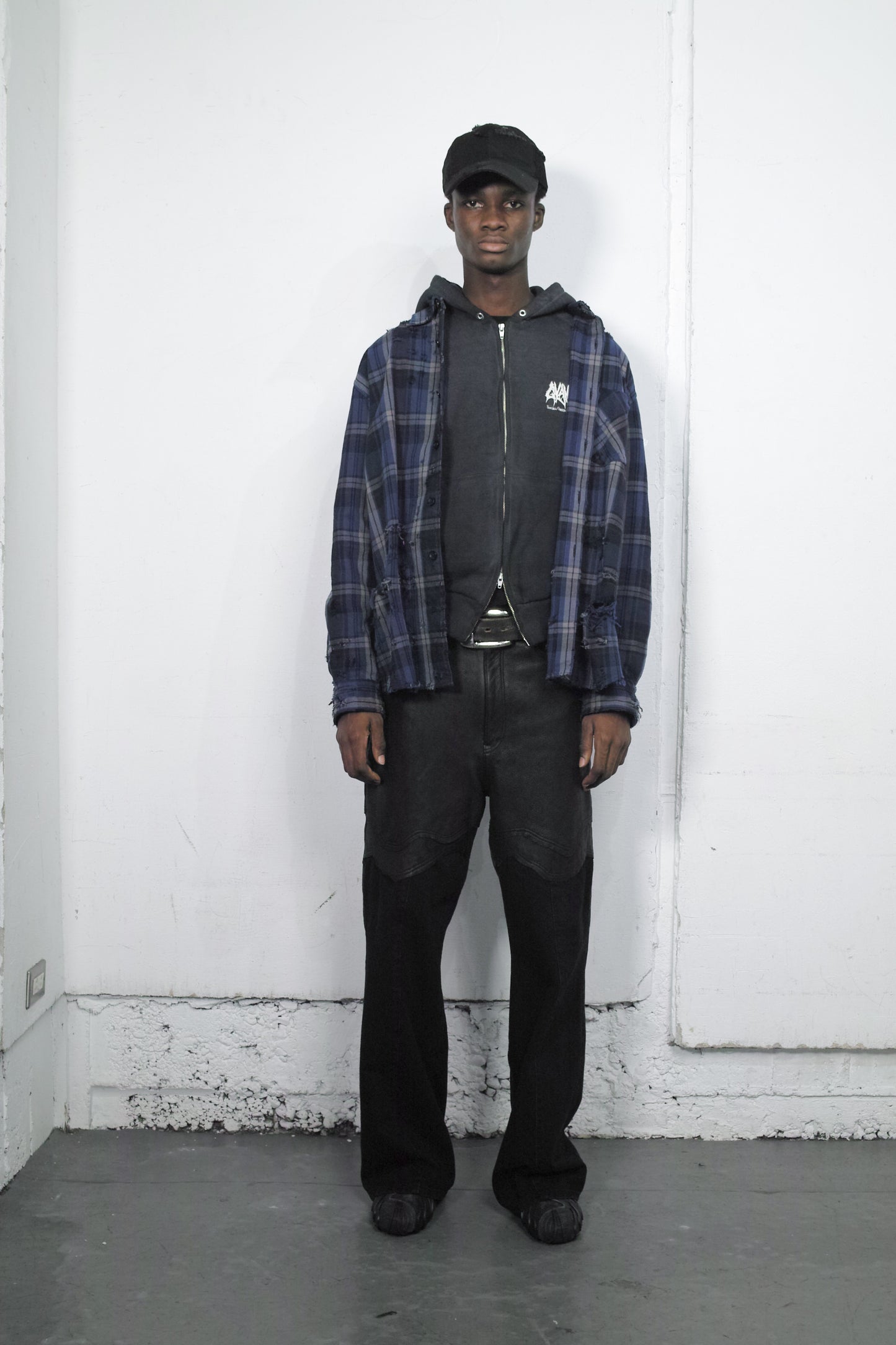 TONE EFFECT CHECK SHIRTS / BLUE-C